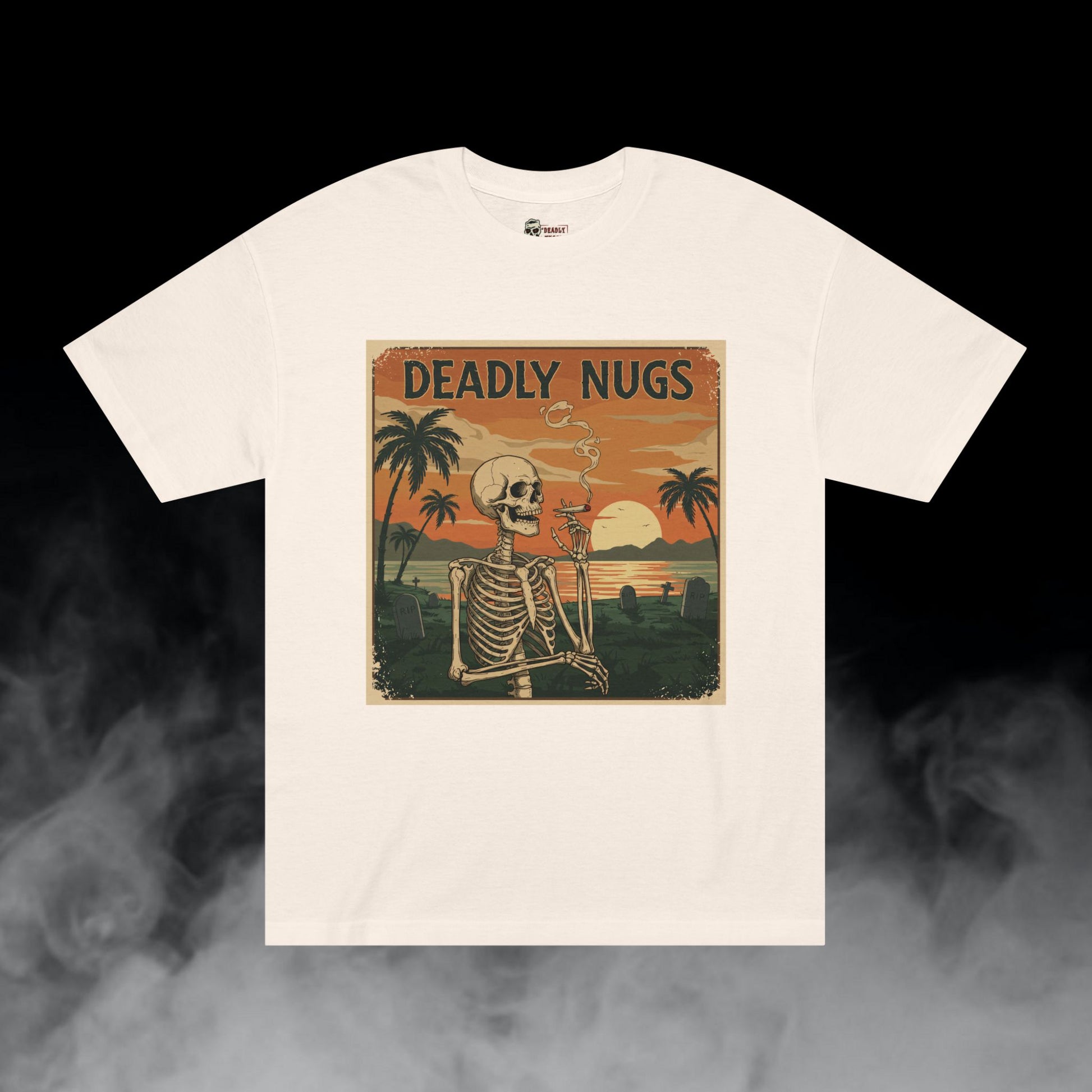 Deadly Nugs, Beach Paradise T-Shirt, Premium, Unisex, Graphic T-Shirt, Cream