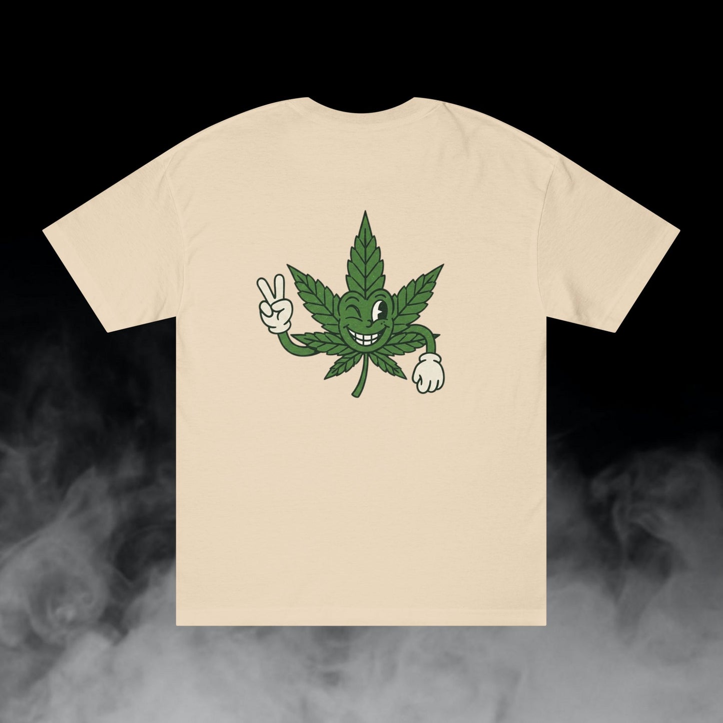 Deadly Nugs, Blazin Weed T-Shirt, Premium, Unisex, Graphic T-Shirt, Sand, Back