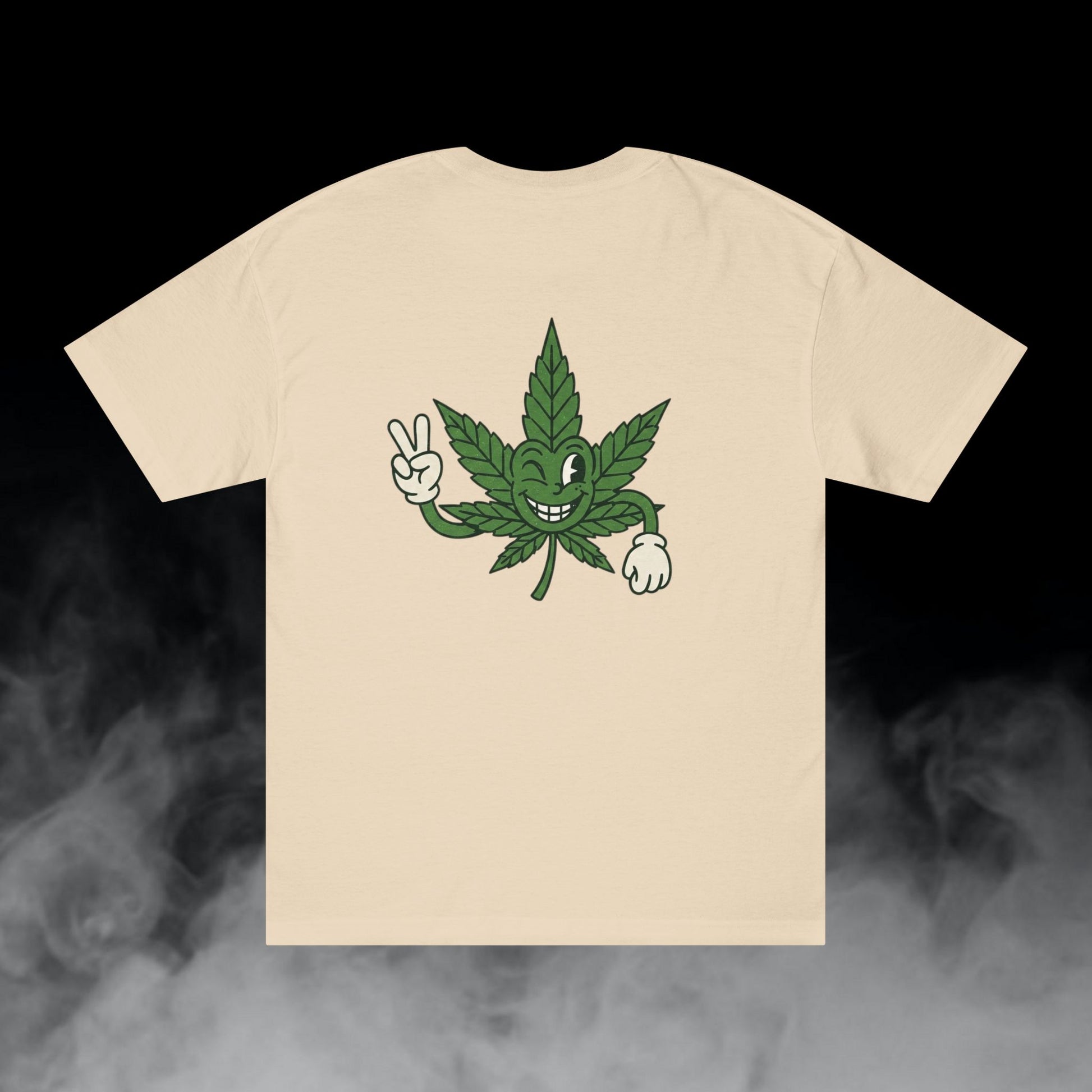 Deadly Nugs, Blazin Weed T-Shirt, Premium, Unisex, Graphic T-Shirt, Sand, Back