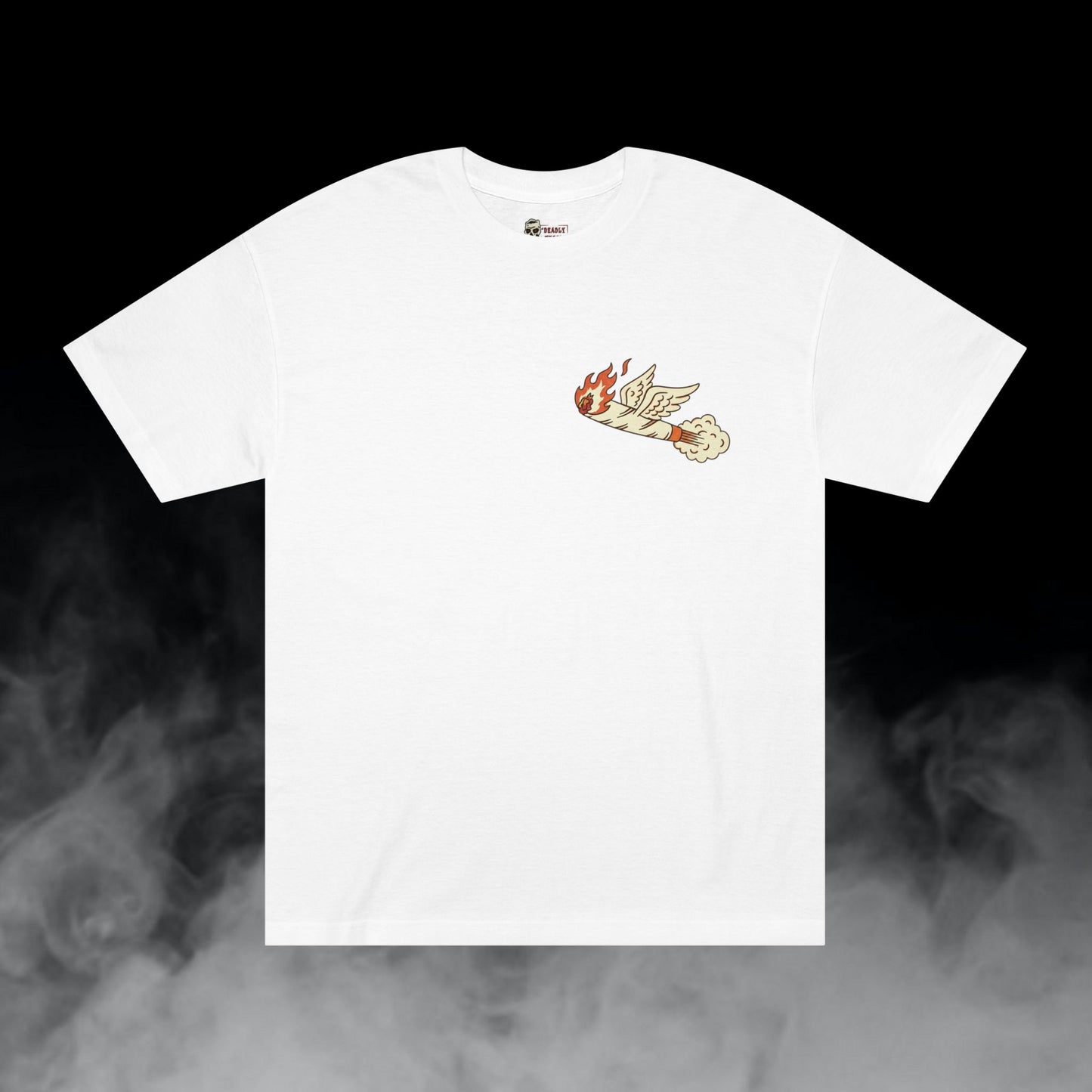 Deadly Nugs, Blazin Weed T-Shirt, Premium, Unisex, Graphic T-Shirt, White, Front