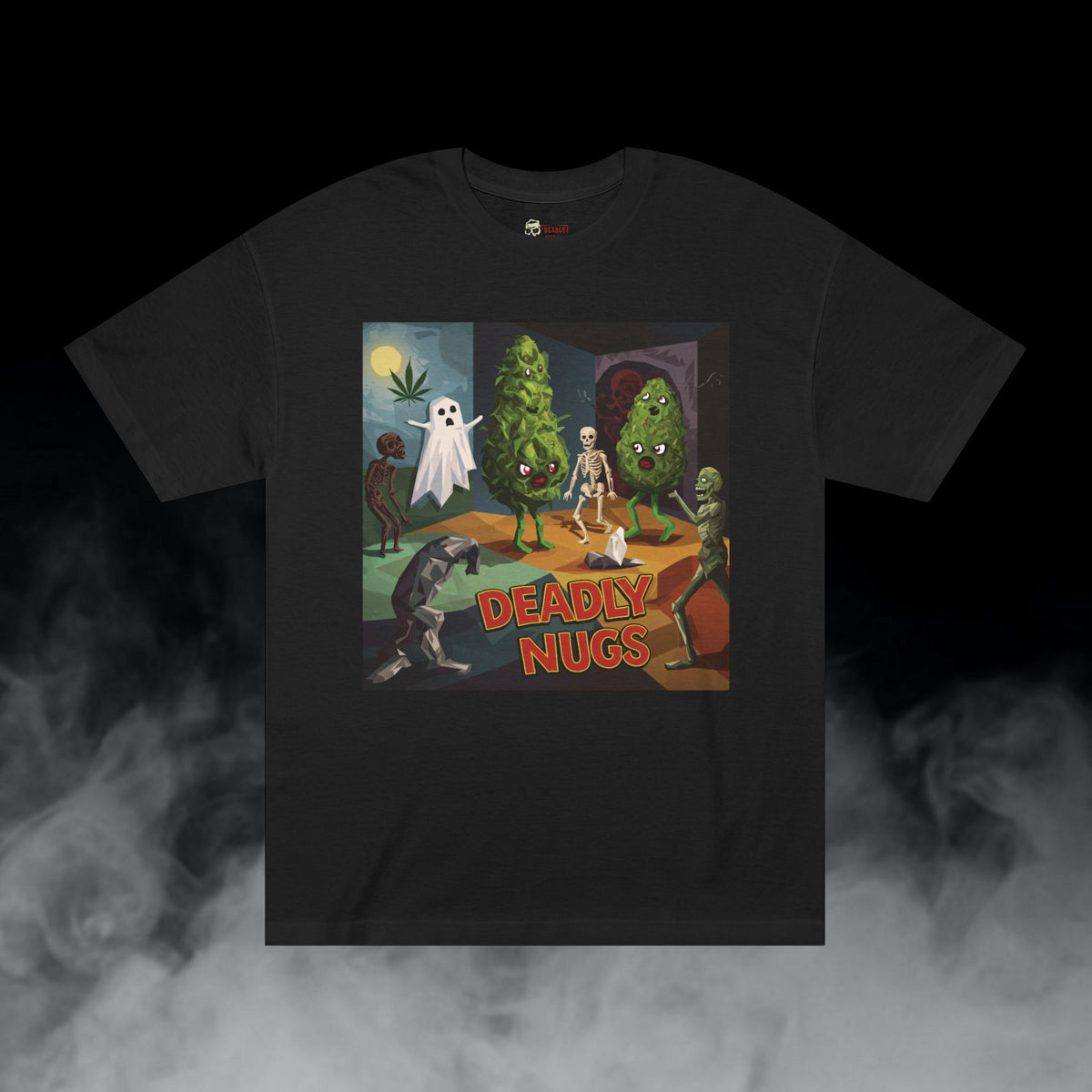 Deadly Nugs, Bloom Doom T-Shirt, Premium, Unisex, Graphic T-Shirt, Black, Front