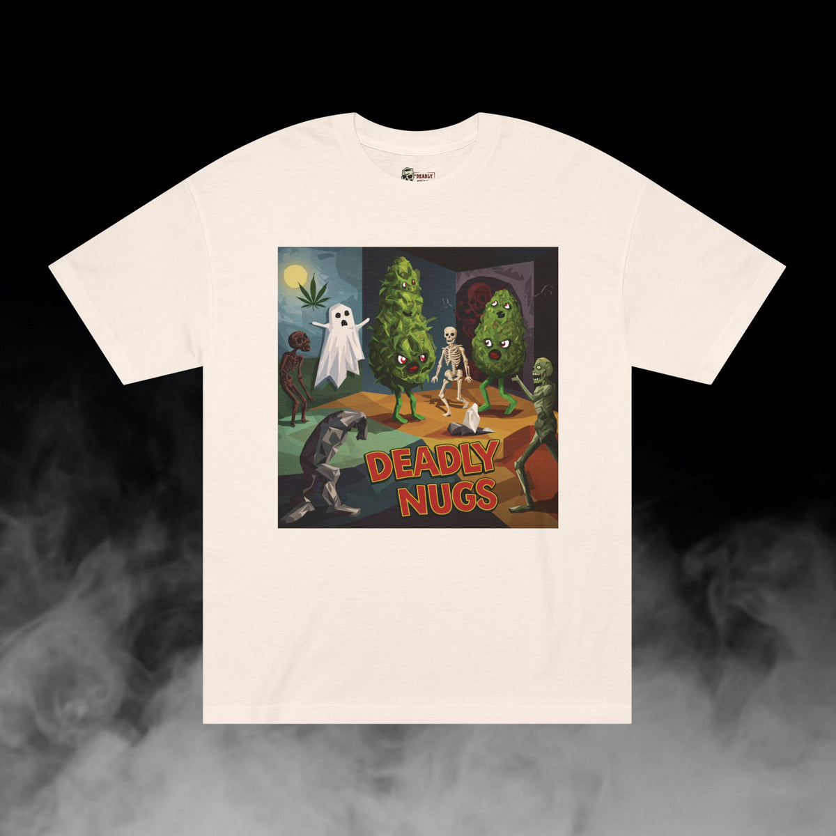 Deadly Nugs, Bloom Doom T-Shirt, Premium, Unisex, Graphic T-Shirt, Cream, Front