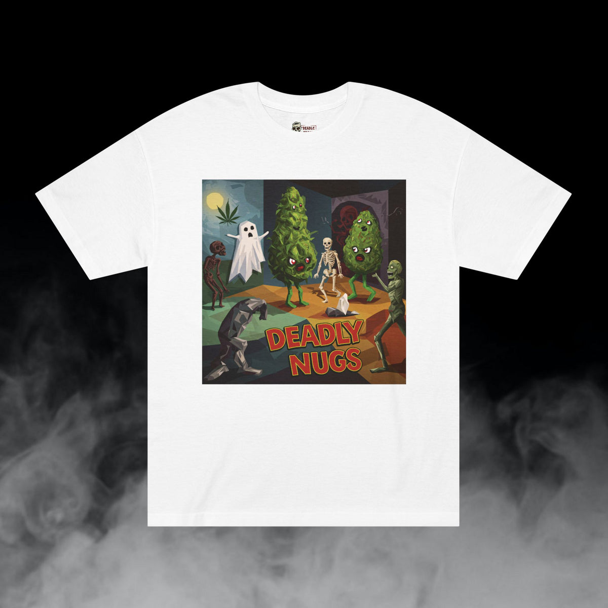 Deadly Nugs, Bloom Doom T-Shirt, Premium, Unisex, Graphic T-Shirt, White, Front