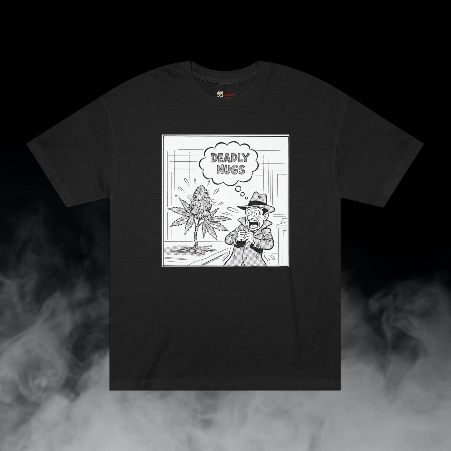 Deadly Nugs, CASE OF THE CHRONIC CRIME T-Shirt, Premium, Unisex, Graphic T-Shirt, Black, Front