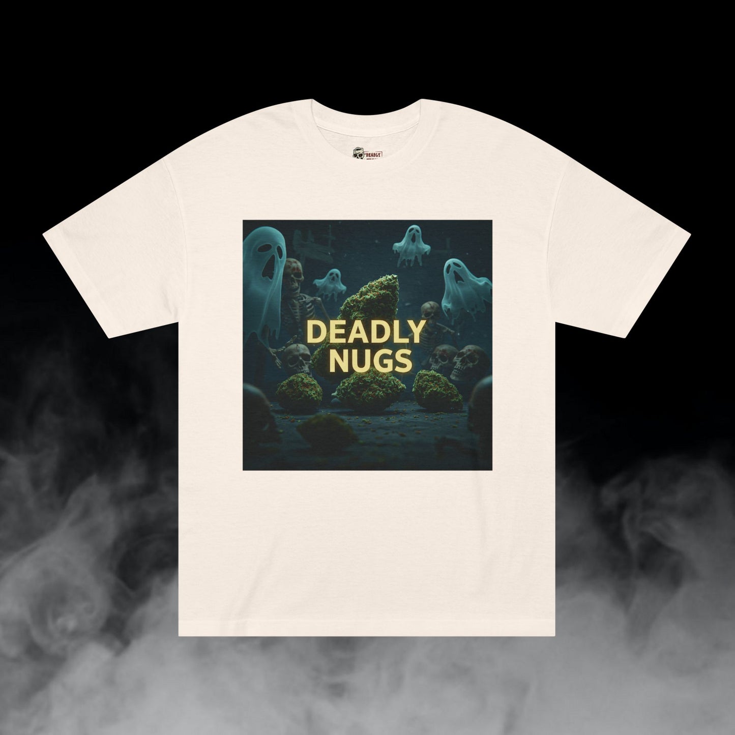 Deadly Nugs, Chronic Nightmare T-Shirt, Premium, Unisex, Graphic T-Shirt, Cream