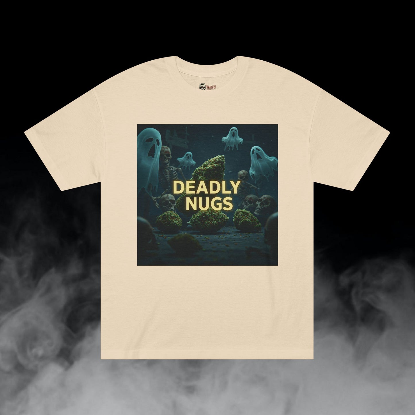 Deadly Nugs, Chronic Nightmare T-Shirt, Premium, Unisex, Graphic T-Shirt, Sand