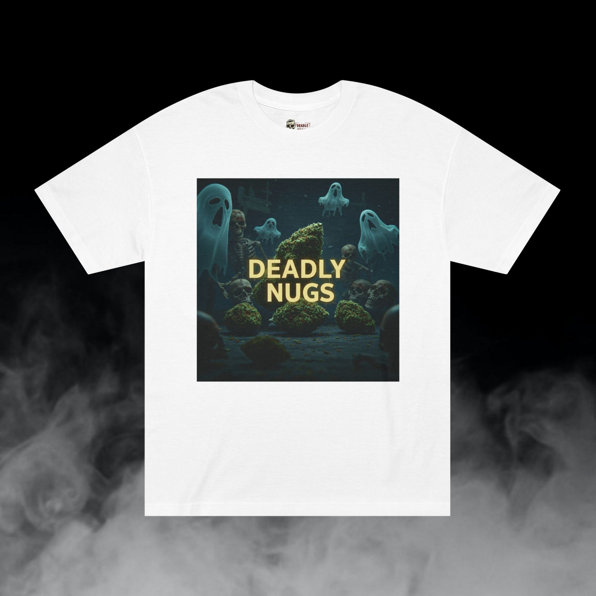 Deadly Nugs, Chronic Nightmare T-Shirt, Premium, Unisex, Graphic T-Shirt, White