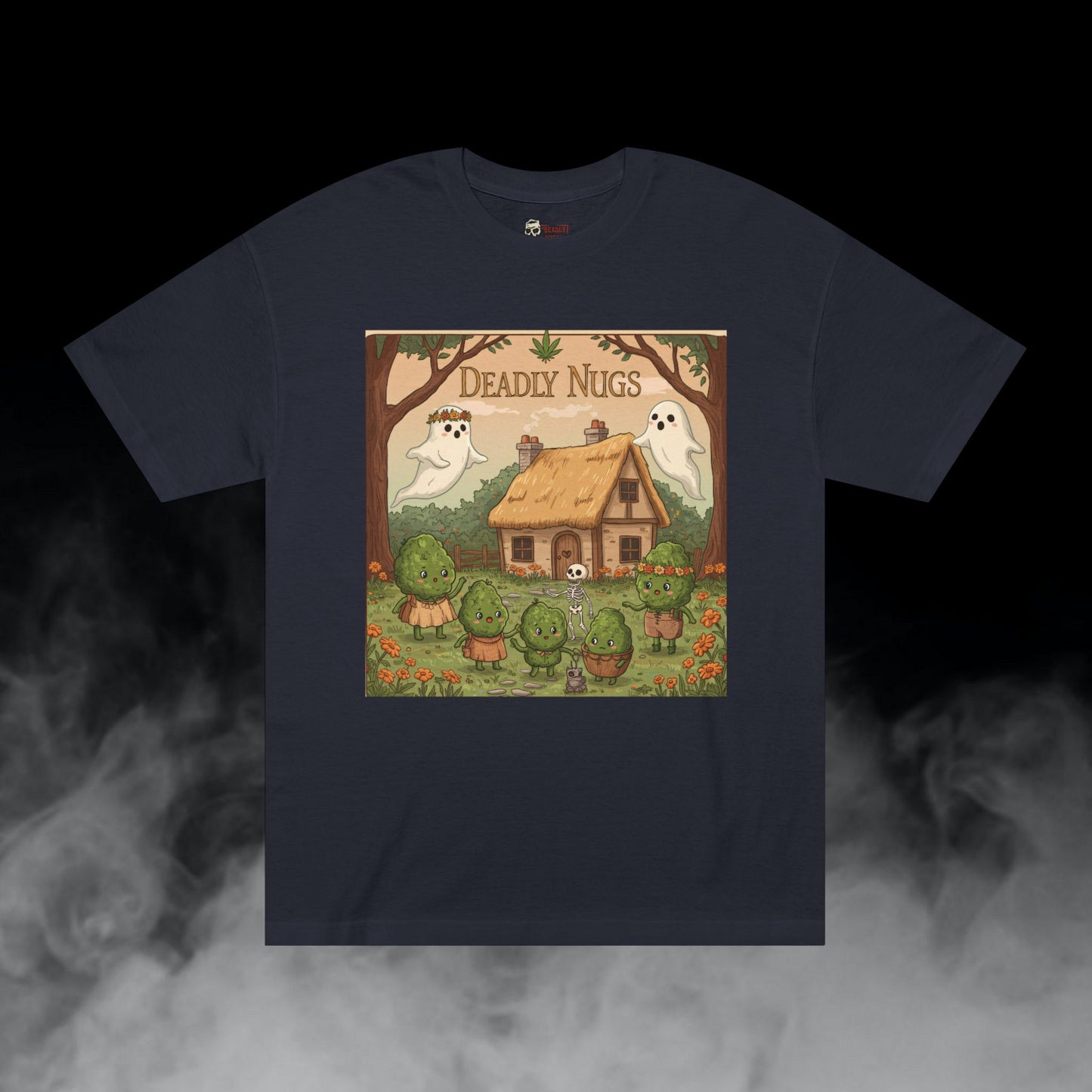 Deadly Nugs, Cottage Kush T-Shirt, Premium, Unisex, Graphic T-Shirt, Black