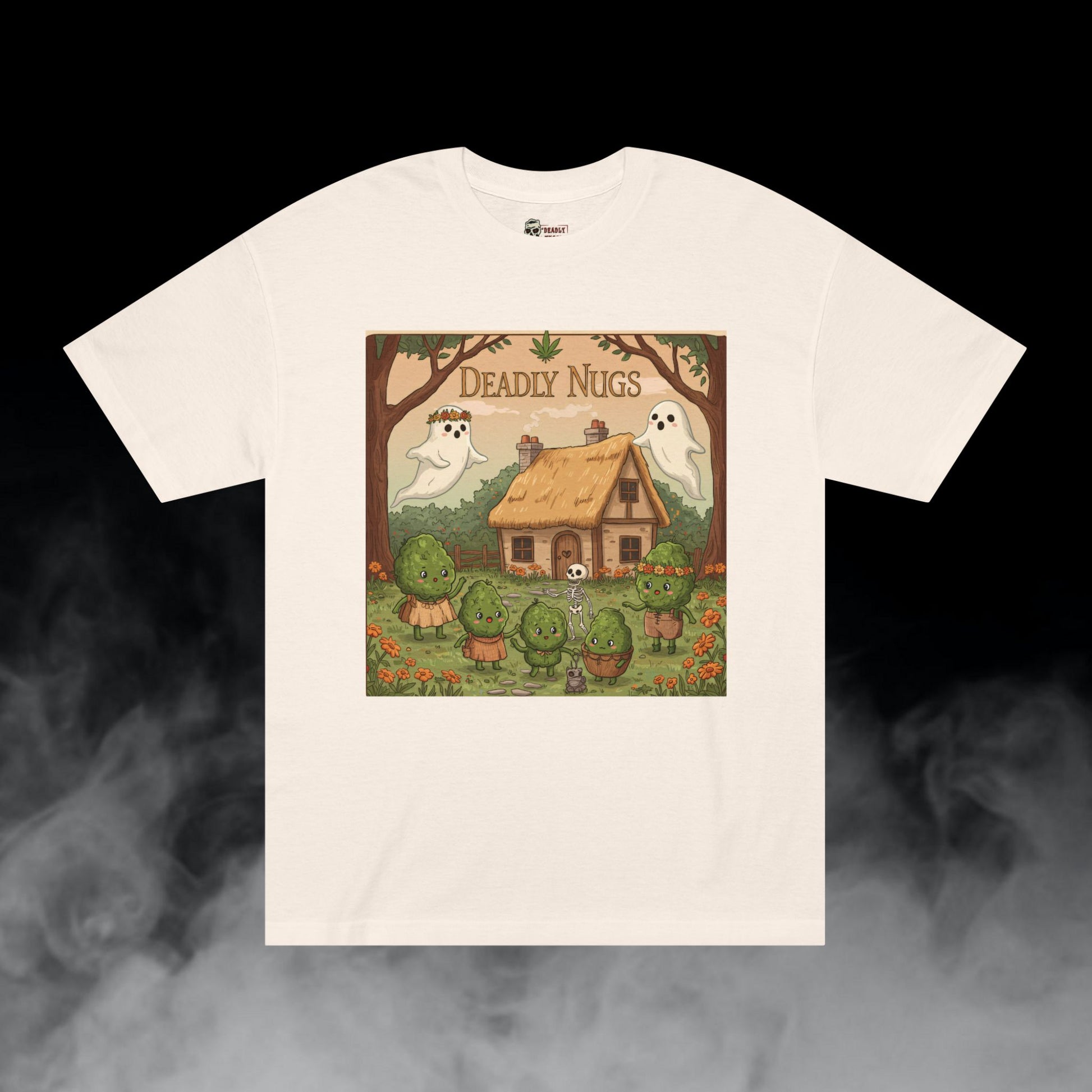 Deadly Nugs, Cottage Kush T-Shirt, Premium, Unisex, Graphic T-Shirt, Cream