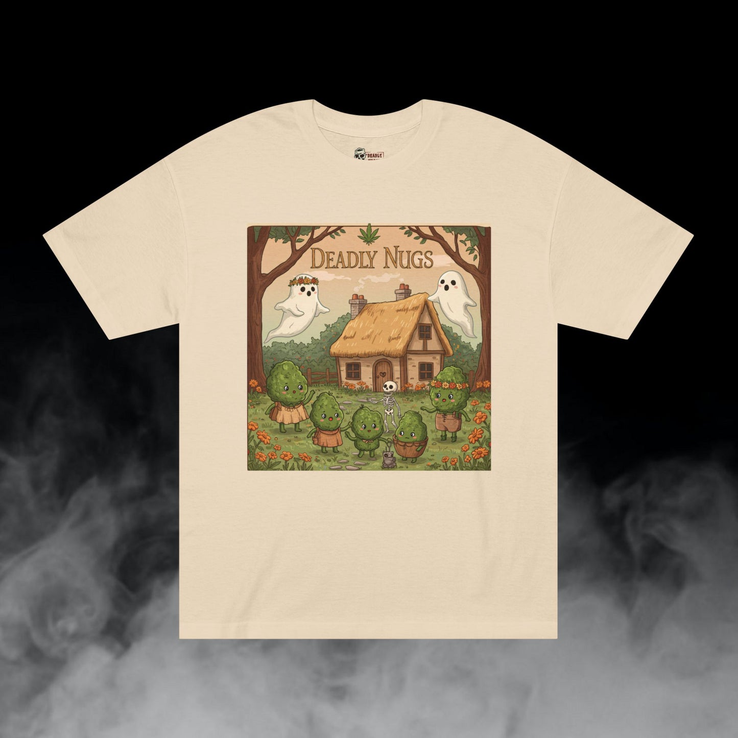 Deadly Nugs, Cottage Kush T-Shirt, Premium, Unisex, Graphic T-Shirt, Sand