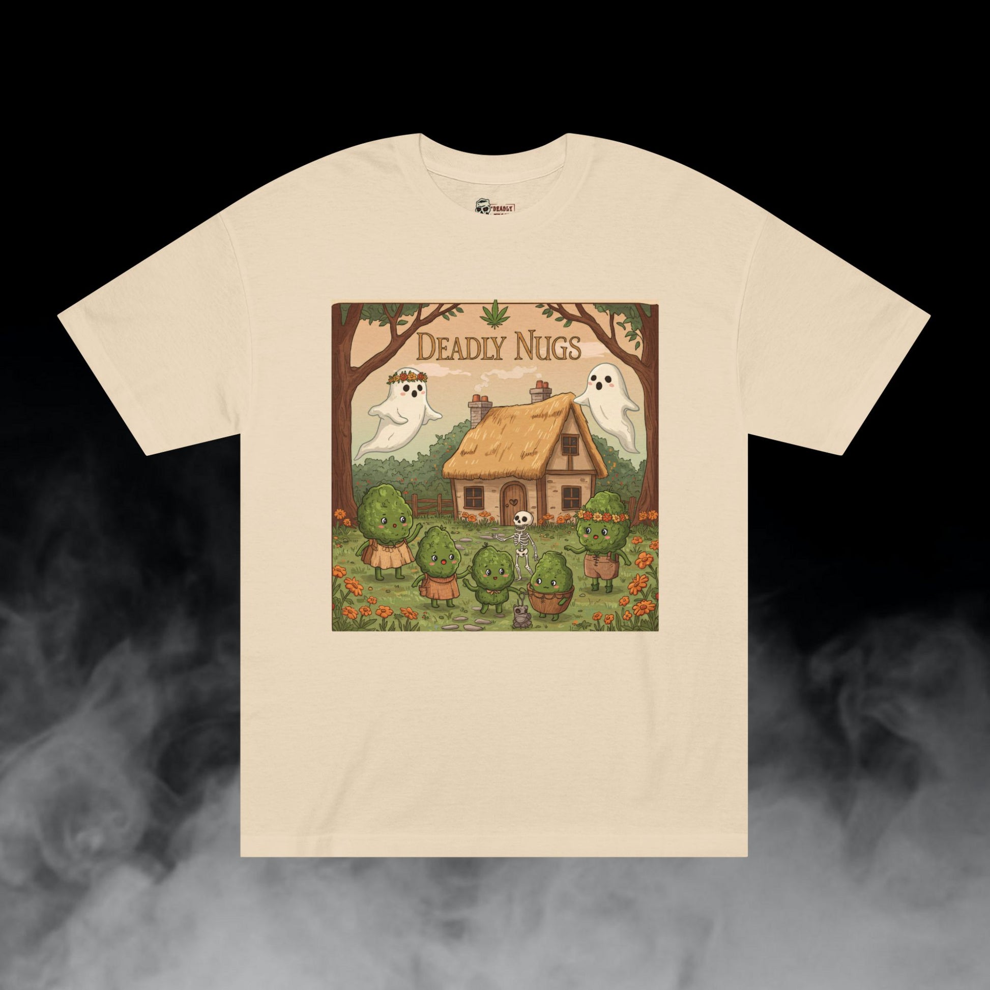 Deadly Nugs, Cottage Kush T-Shirt, Premium, Unisex, Graphic T-Shirt, Sand