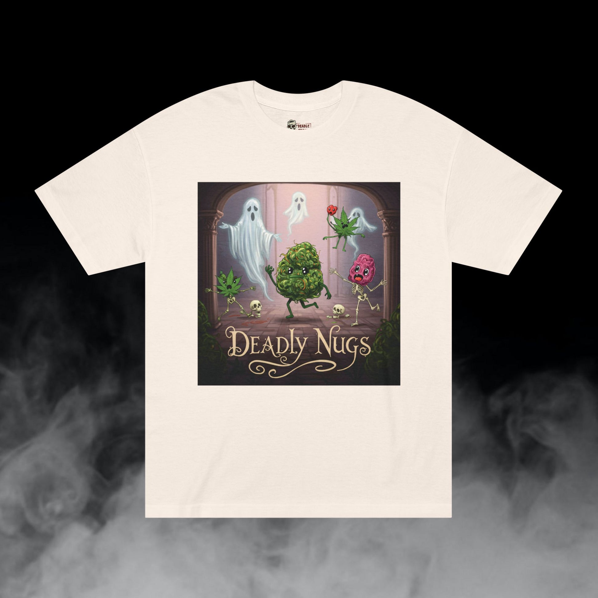 Deadly Nugs, Creepy Mansion T-Shirt, Premium, Unisex, Graphic T-Shirt, Cream