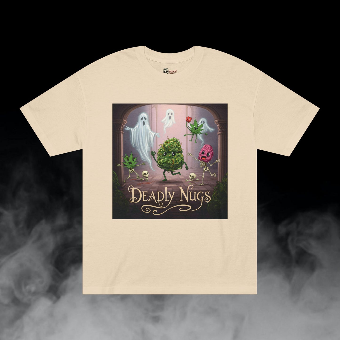 Deadly Nugs, Creepy Mansion T-Shirt, Premium, Unisex, Graphic T-Shirt, Sand