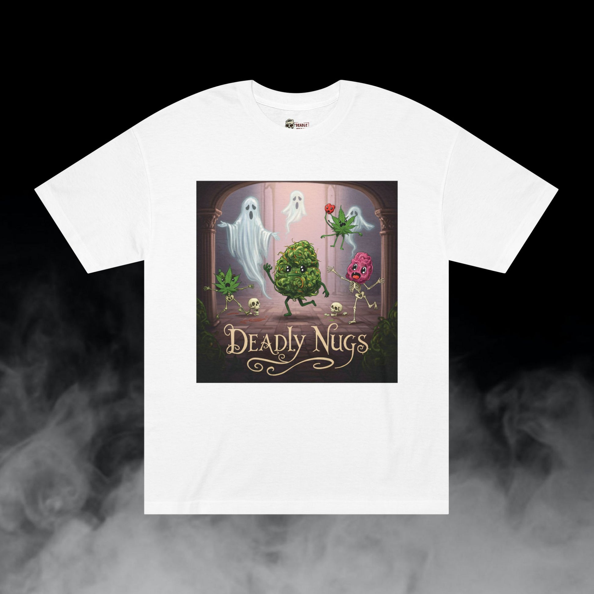 Deadly Nugs, Creepy Mansion T-Shirt, Premium, Unisex, Graphic T-Shirt, White