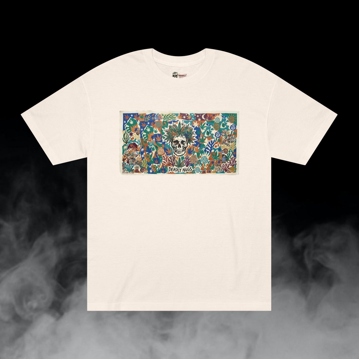 Deadly Nugs, Crown Flora T-Shirt, Premium, Unisex, Graphic T-Shirt, Cream, Front