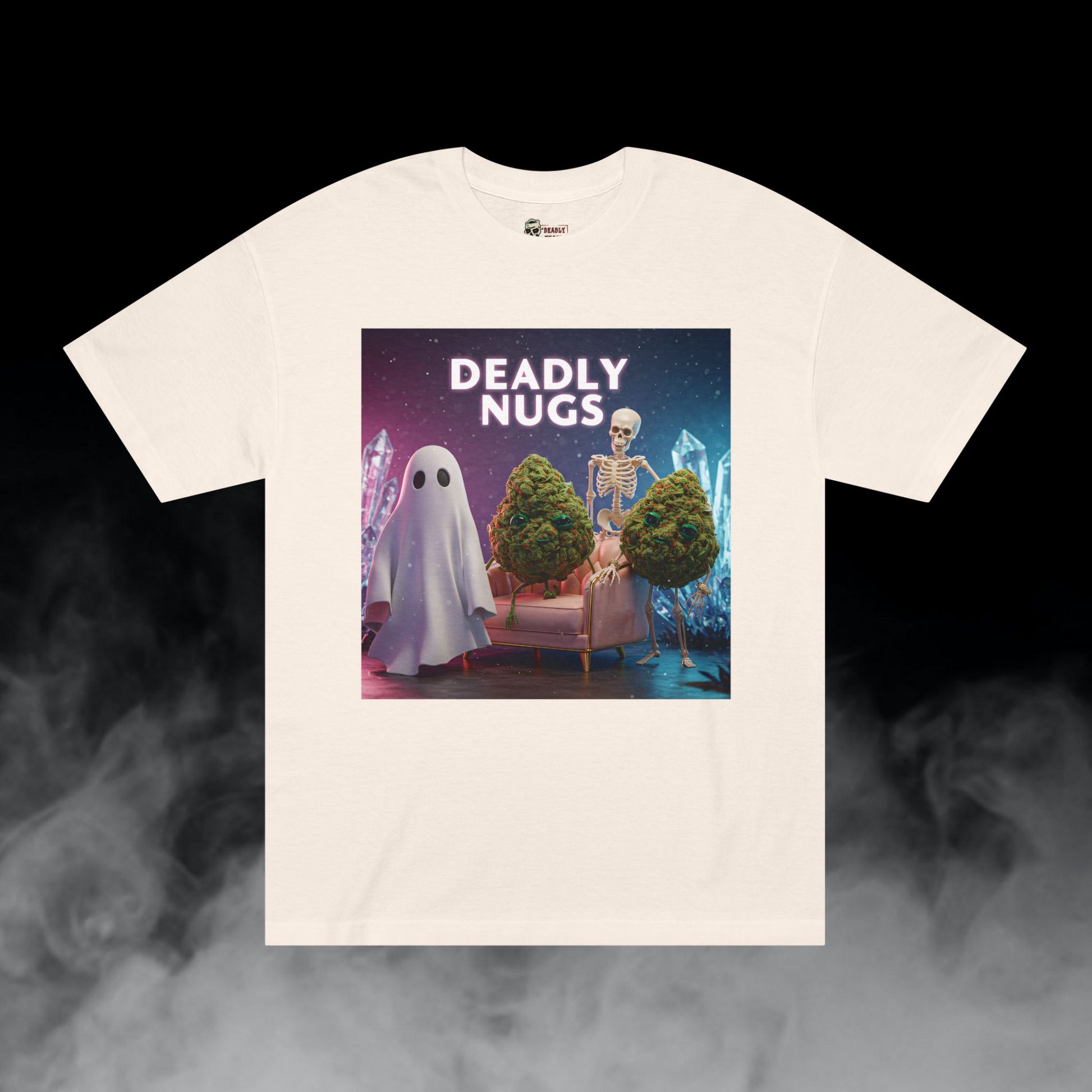 Deadly Nugs, Crystalline Veil T-Shirt, Premium, Unisex, Graphic T-Shirt, Cream