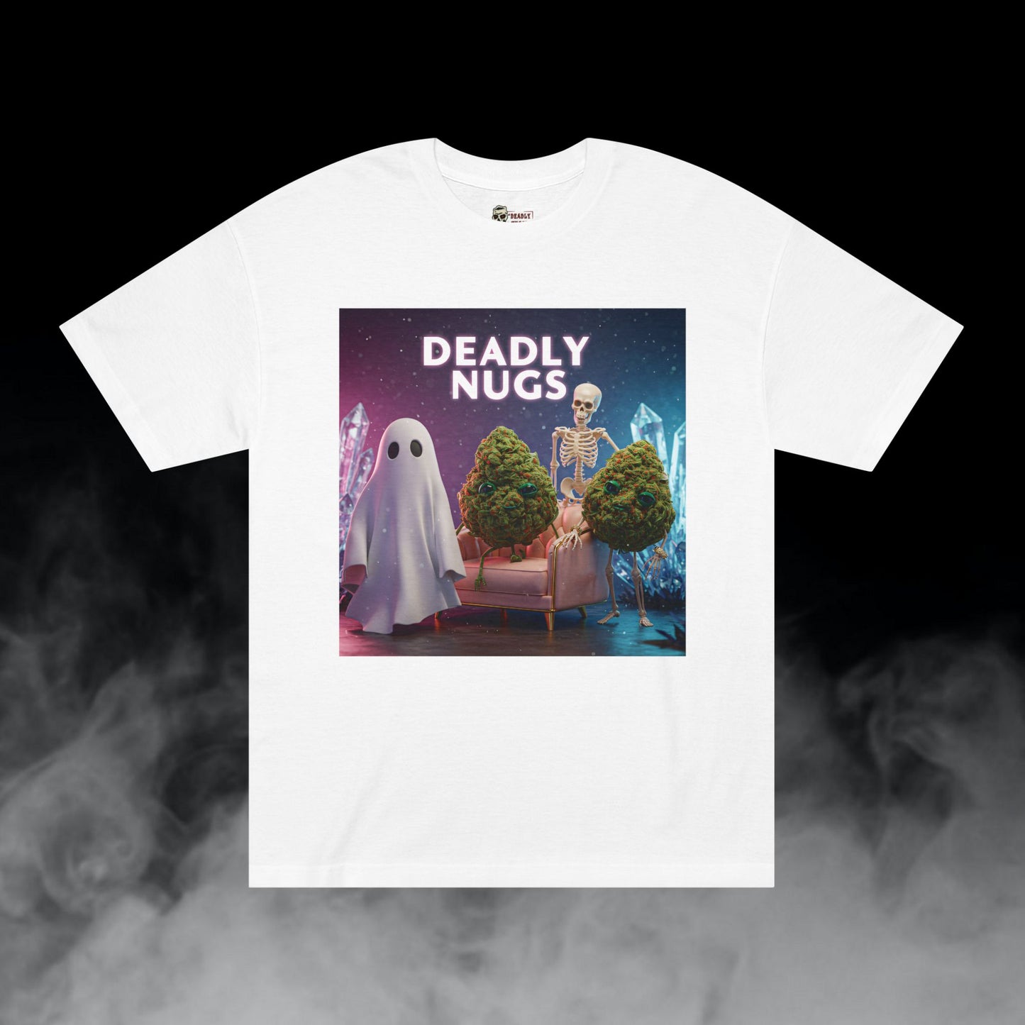 Deadly Nugs, Crystalline Veil T-Shirt, Premium, Unisex, Graphic T-Shirt, White