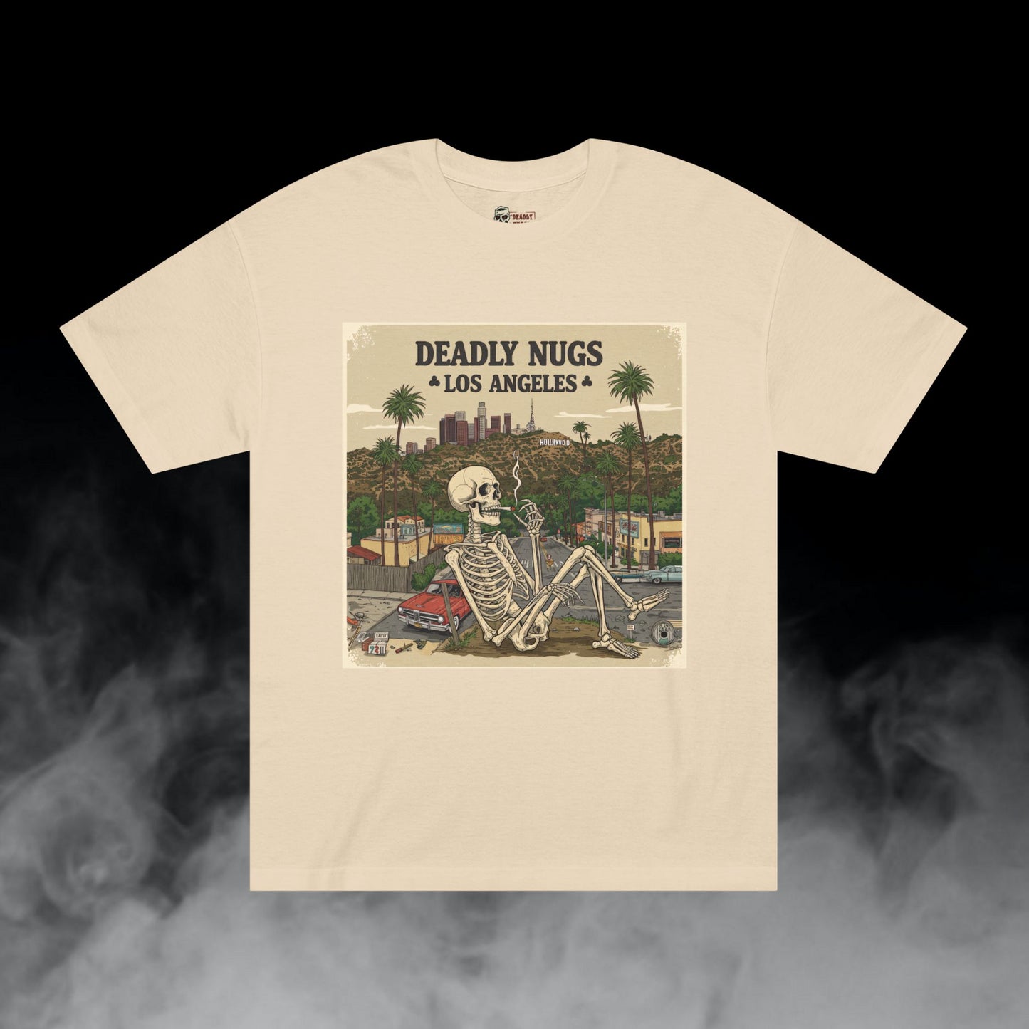 Deadly Nugs, Dead in LA T-Shirt, Premium, Unisex, Graphic T-Shirt, Sand