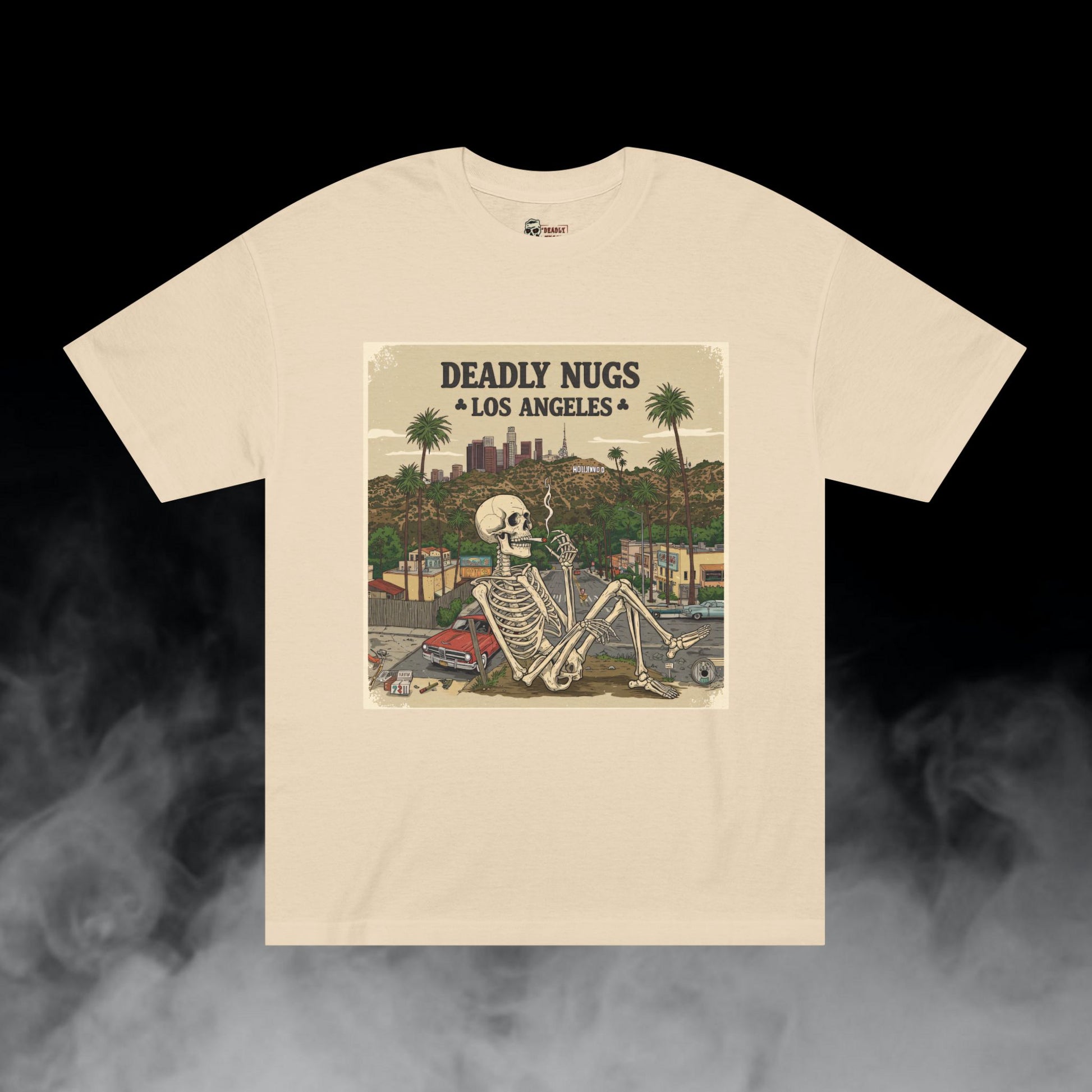 Deadly Nugs, Dead in LA T-Shirt, Premium, Unisex, Graphic T-Shirt, Sand
