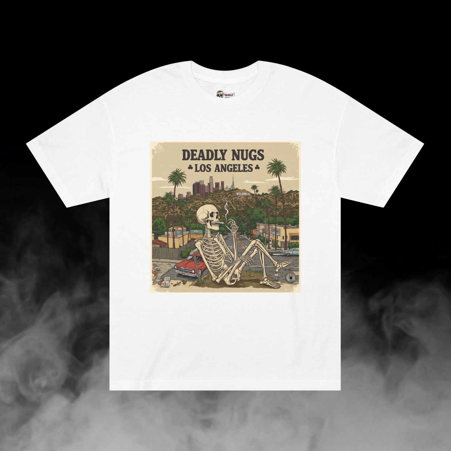 Deadly Nugs, Dead in LA T-Shirt, Premium, Unisex, Graphic T-Shirt, White