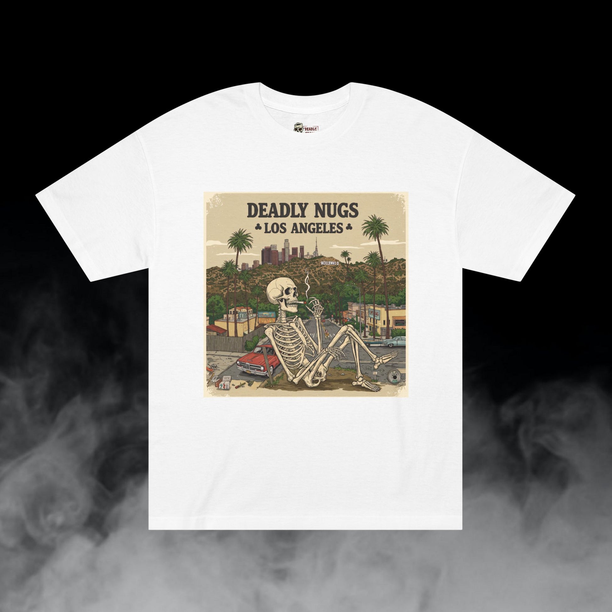 Deadly Nugs, Dead in LA T-Shirt, Premium, Unisex, Graphic T-Shirt, White