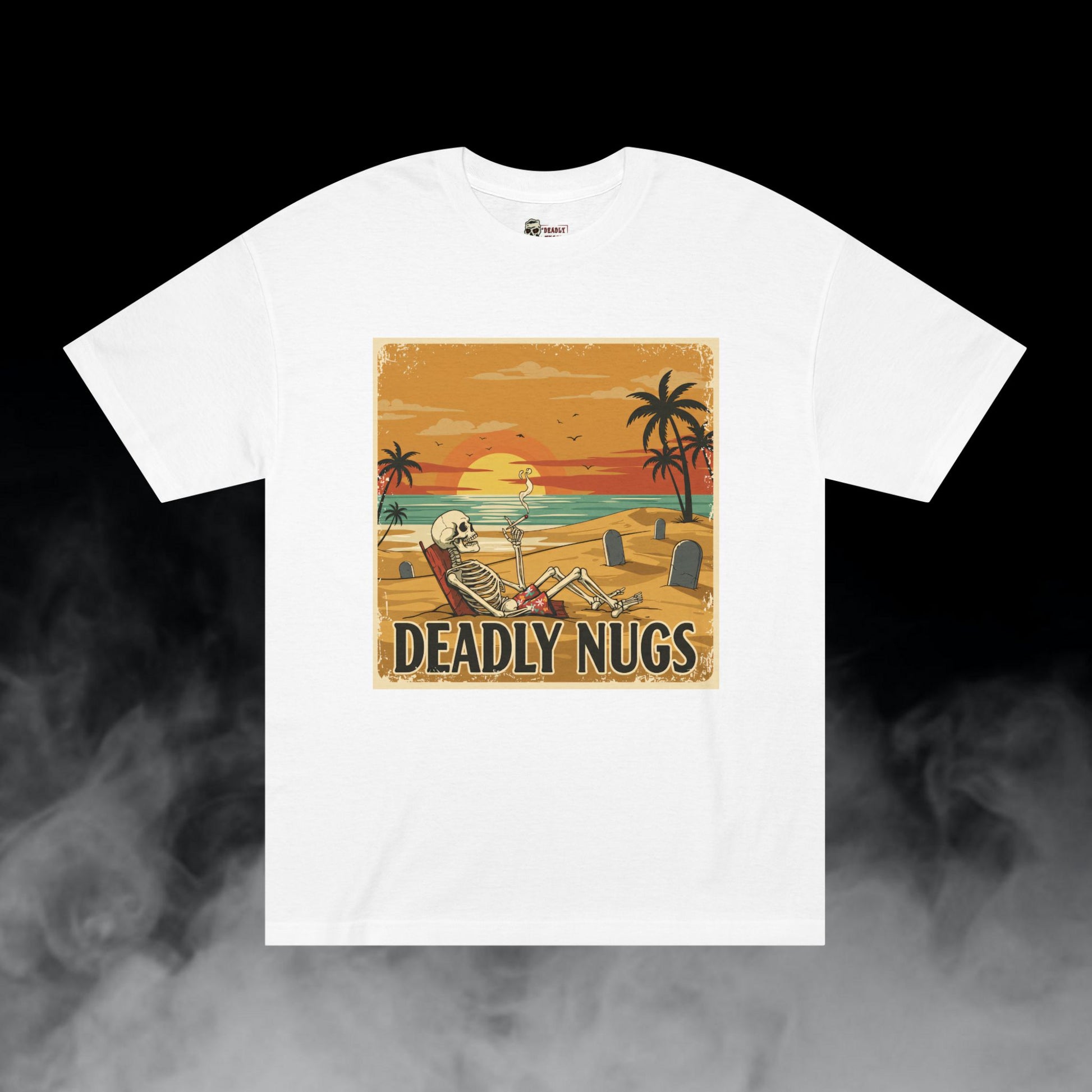 Deadly Nugs, Dead on the Beach T-Shirt, Premium, Unisex, Graphic T-Shirt, White