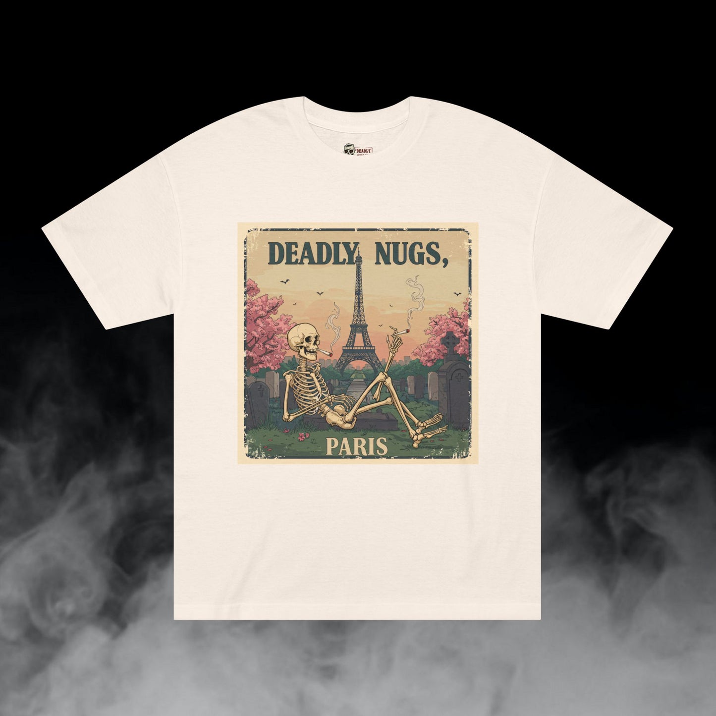 Deadly Nugs, Deadly Nugs Paris T-Shirt, Premium, Unisex, Graphic T-Shirt, Cream