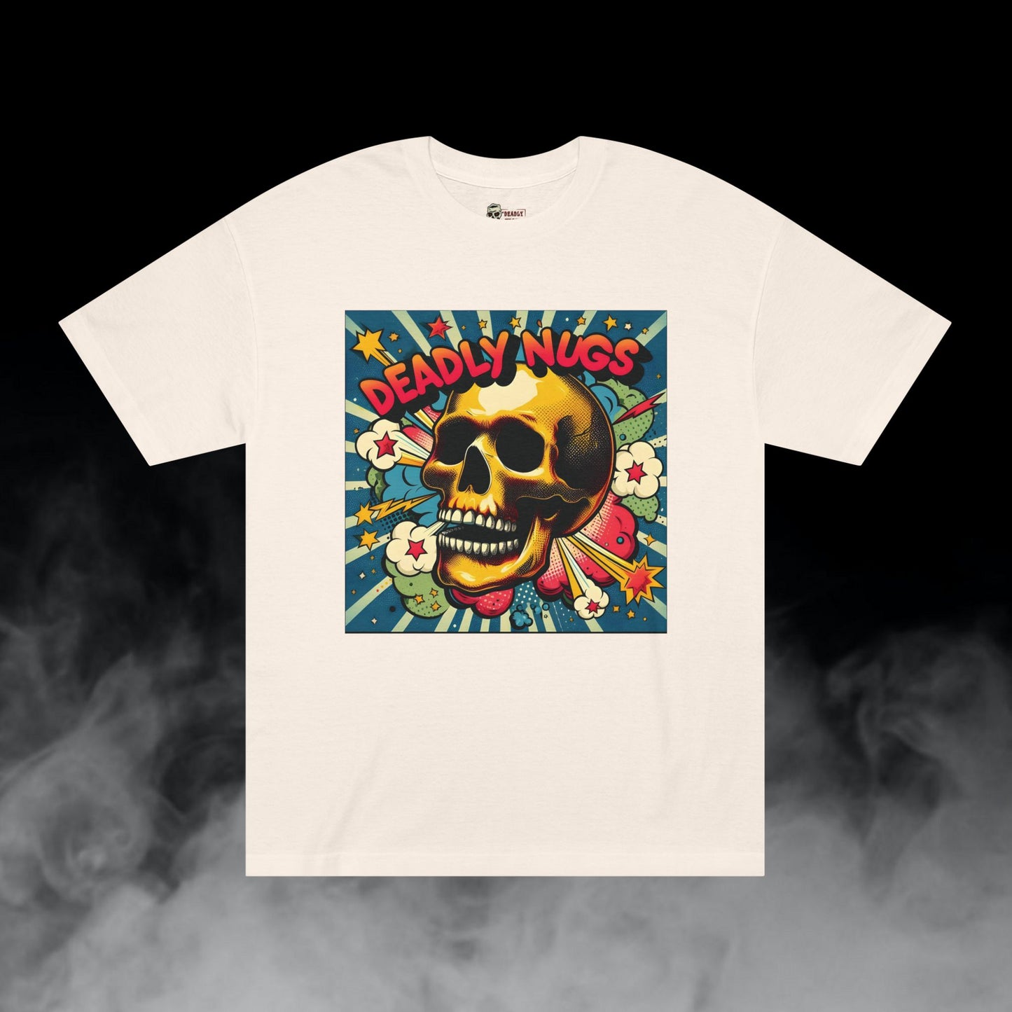 Deadly Nugs, Deadly Pop Art T-Shirt, Premium, Unisex, Graphic T-Shirt, Cream