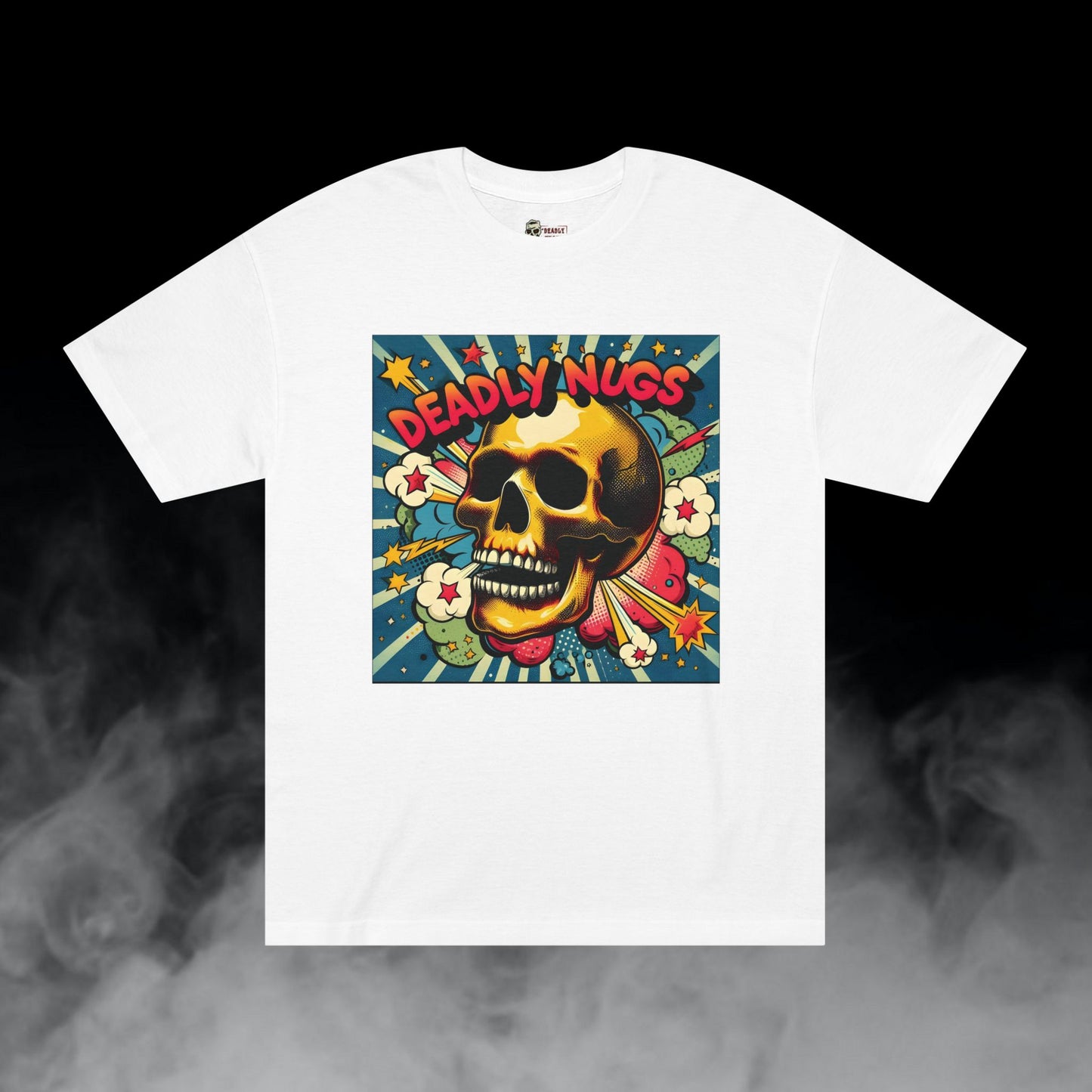 Deadly Nugs, Deadly Pop Art T-Shirt, Premium, Unisex, Graphic T-Shirt, White