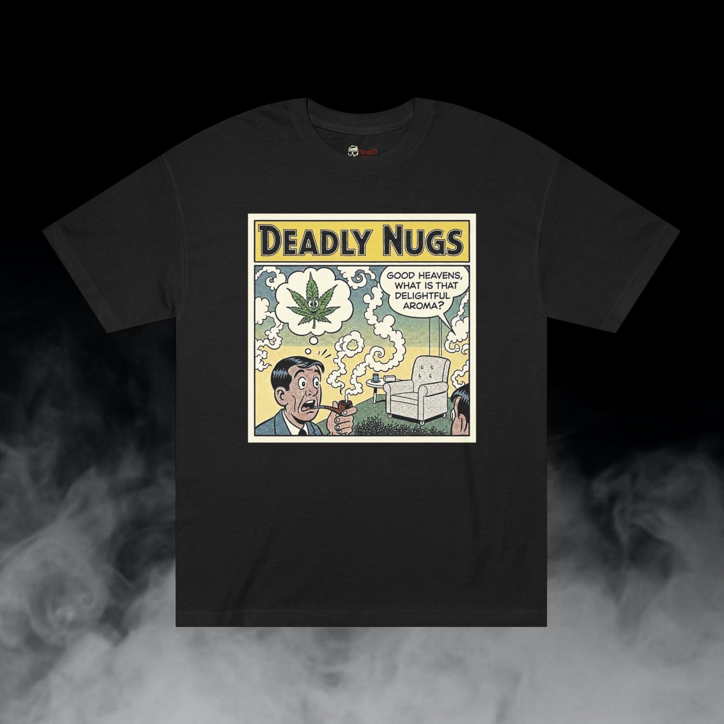 Deadly Nugs, Delightful Aroma T-Shirt, Premium, Unisex, Graphic T-Shirt, Black, Front