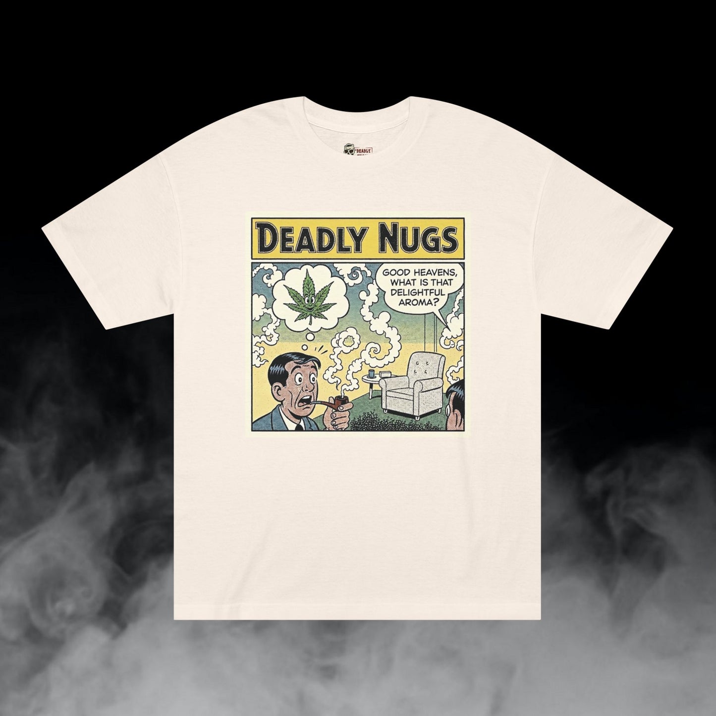 Deadly Nugs, Delightful Aroma T-Shirt, Premium, Unisex, Graphic T-Shirt, Cream, Front