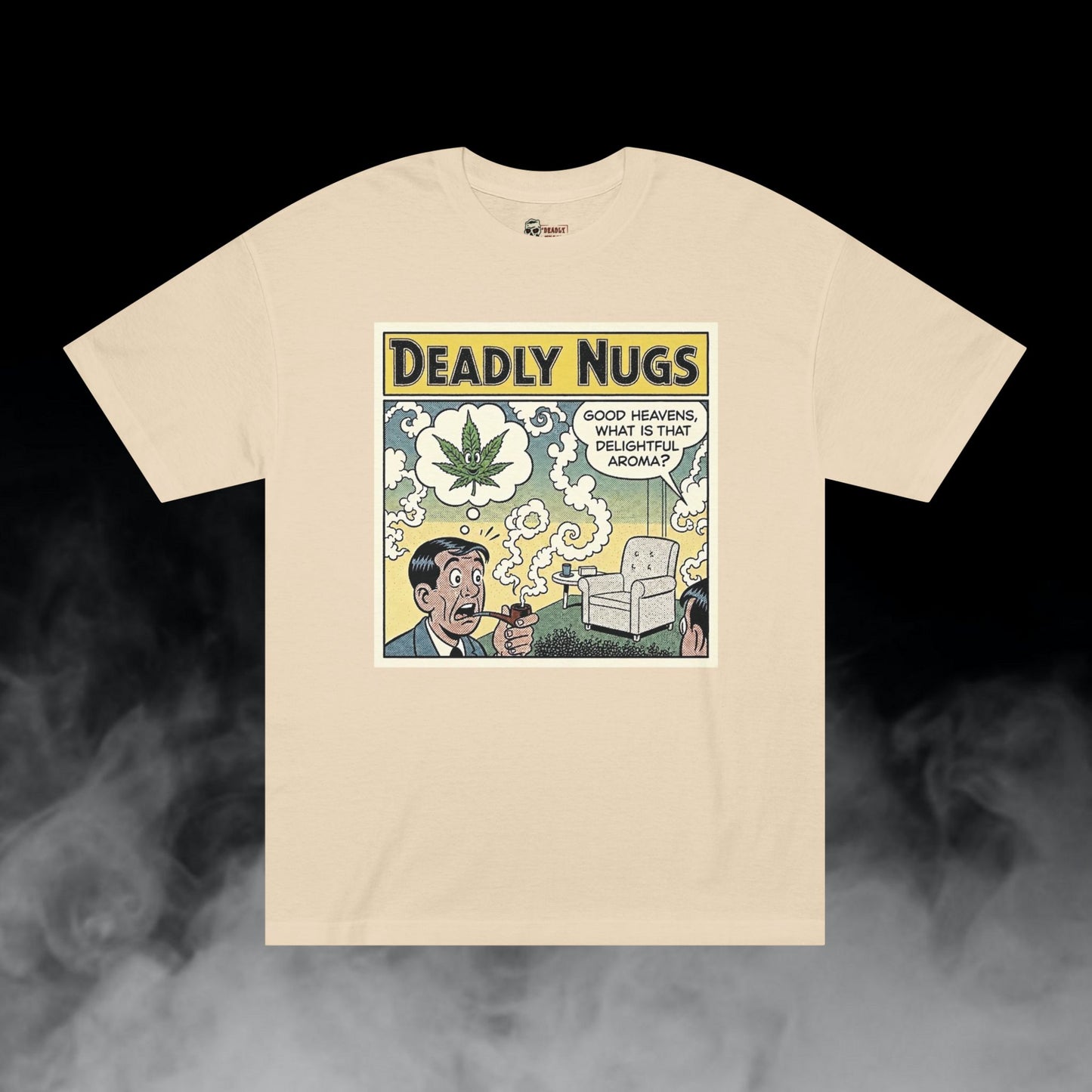 Deadly Nugs, Delightful Aroma T-Shirt, Premium, Unisex, Graphic T-Shirt, Sand, Front