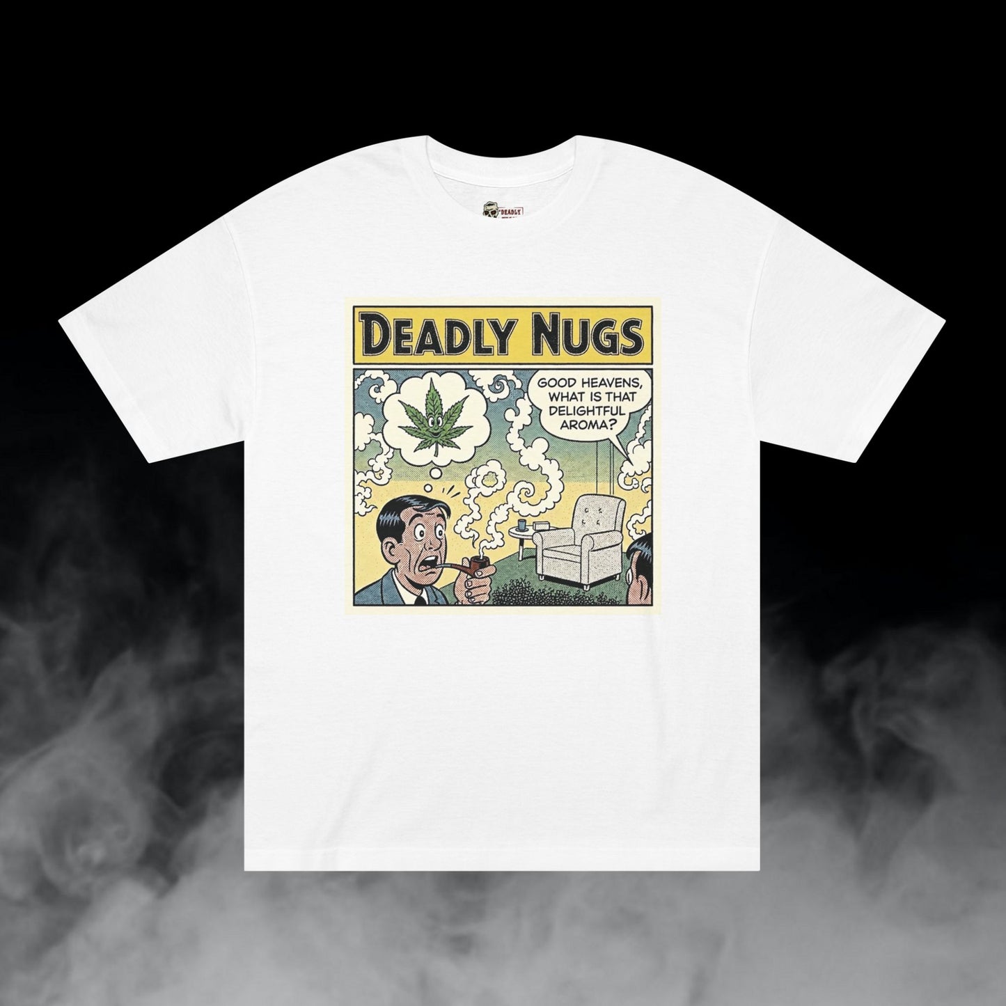Deadly Nugs, Delightful Aroma T-Shirt, Premium, Unisex, Graphic T-Shirt, White, Front