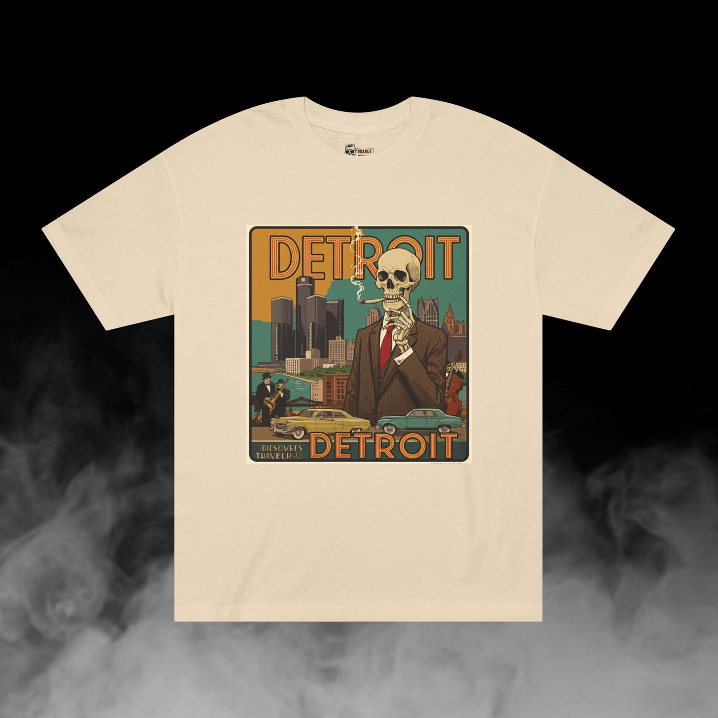 Deadly Nugs, Detroit Mob T-Shirt, Premium, Unisex, Graphic T-Shirt, Sand