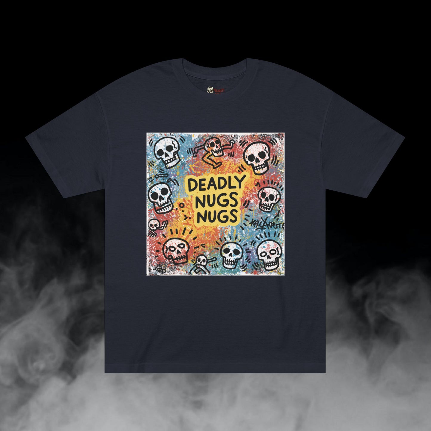 Deadly Nugs, Distortion Waves T-Shirt, Premium, Unisex, Graphic T-Shirt, Black