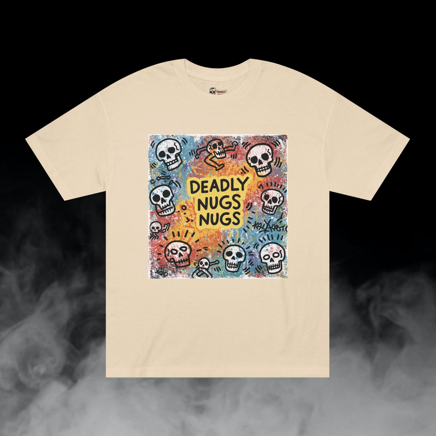 Deadly Nugs, Distortion Waves T-Shirt, Premium, Unisex, Graphic T-Shirt, Sand
