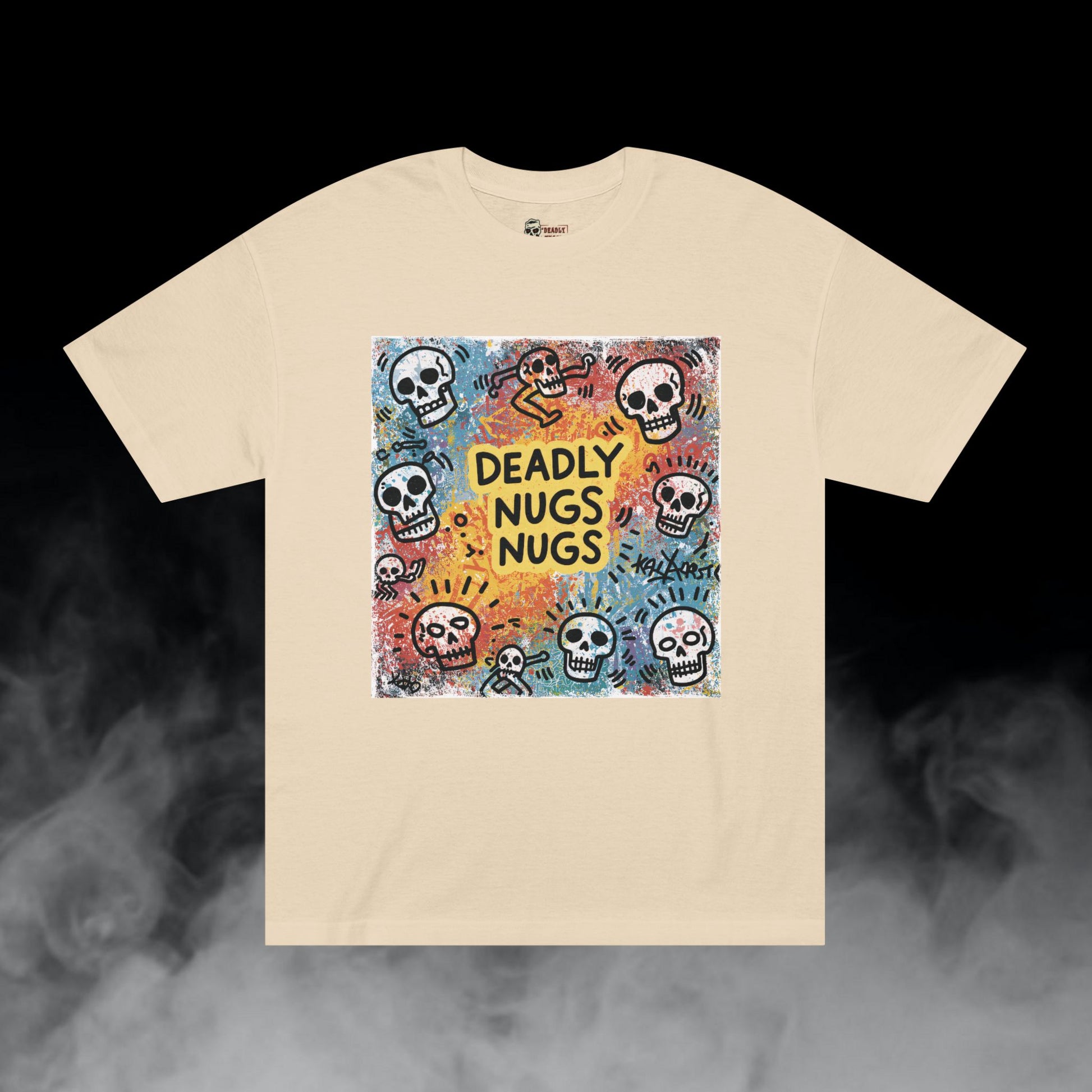 Deadly Nugs, Distortion Waves T-Shirt, Premium, Unisex, Graphic T-Shirt, Sand