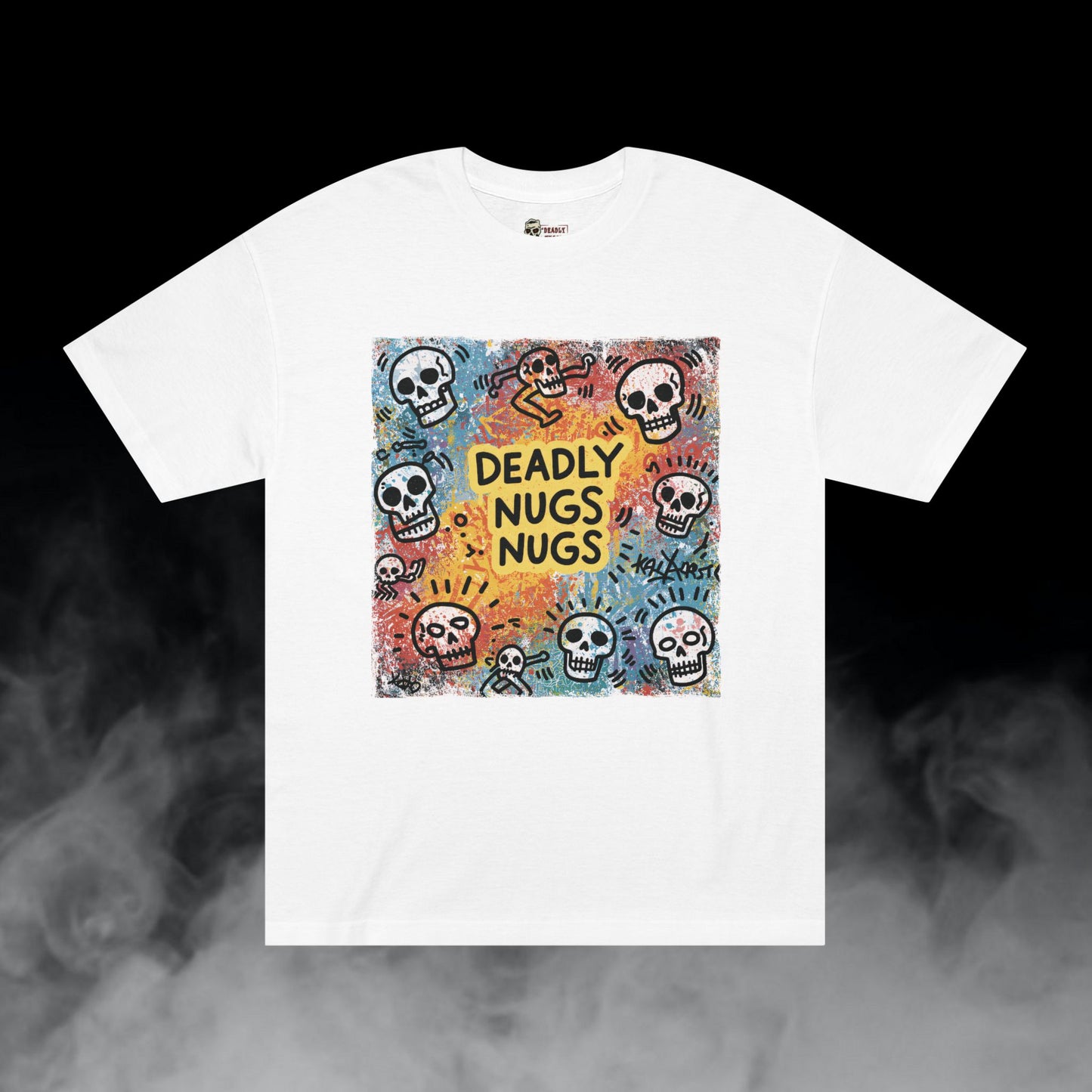 Deadly Nugs, Distortion Waves T-Shirt, Premium, Unisex, Graphic T-Shirt, White