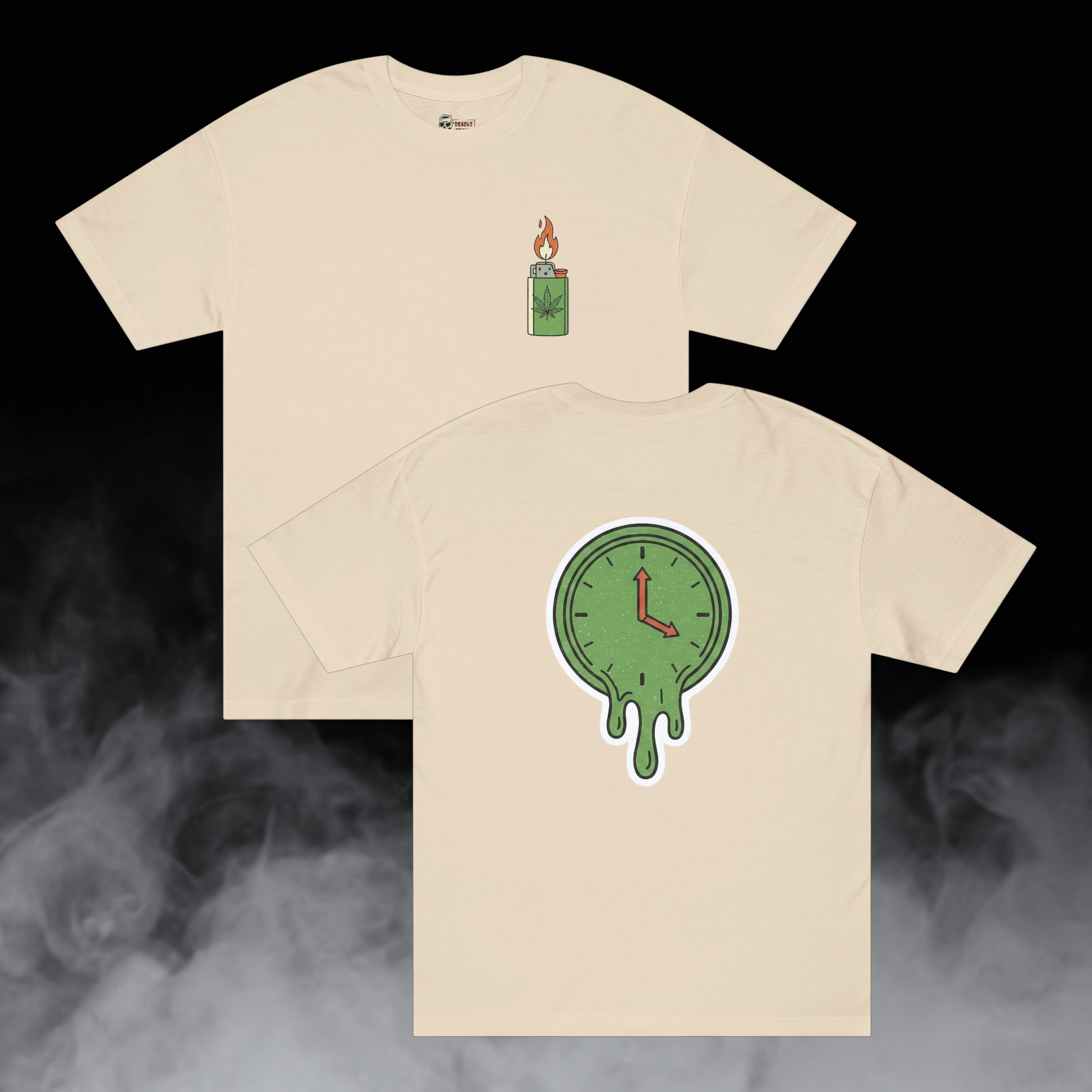 Deadly Nugs, Faded T-Shirt, Premium, Unisex, Graphic T-Shirt, Sand, Front and Back