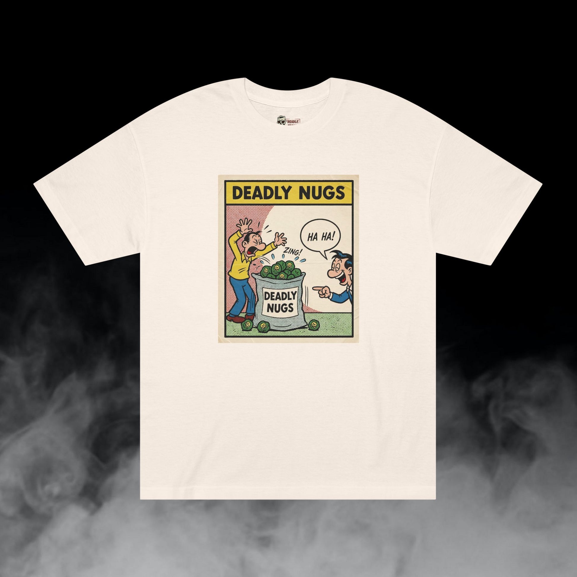 Deadly Nugs, Fat Sack T-Shirt, Premium, Unisex, Graphic T-Shirt, Cream