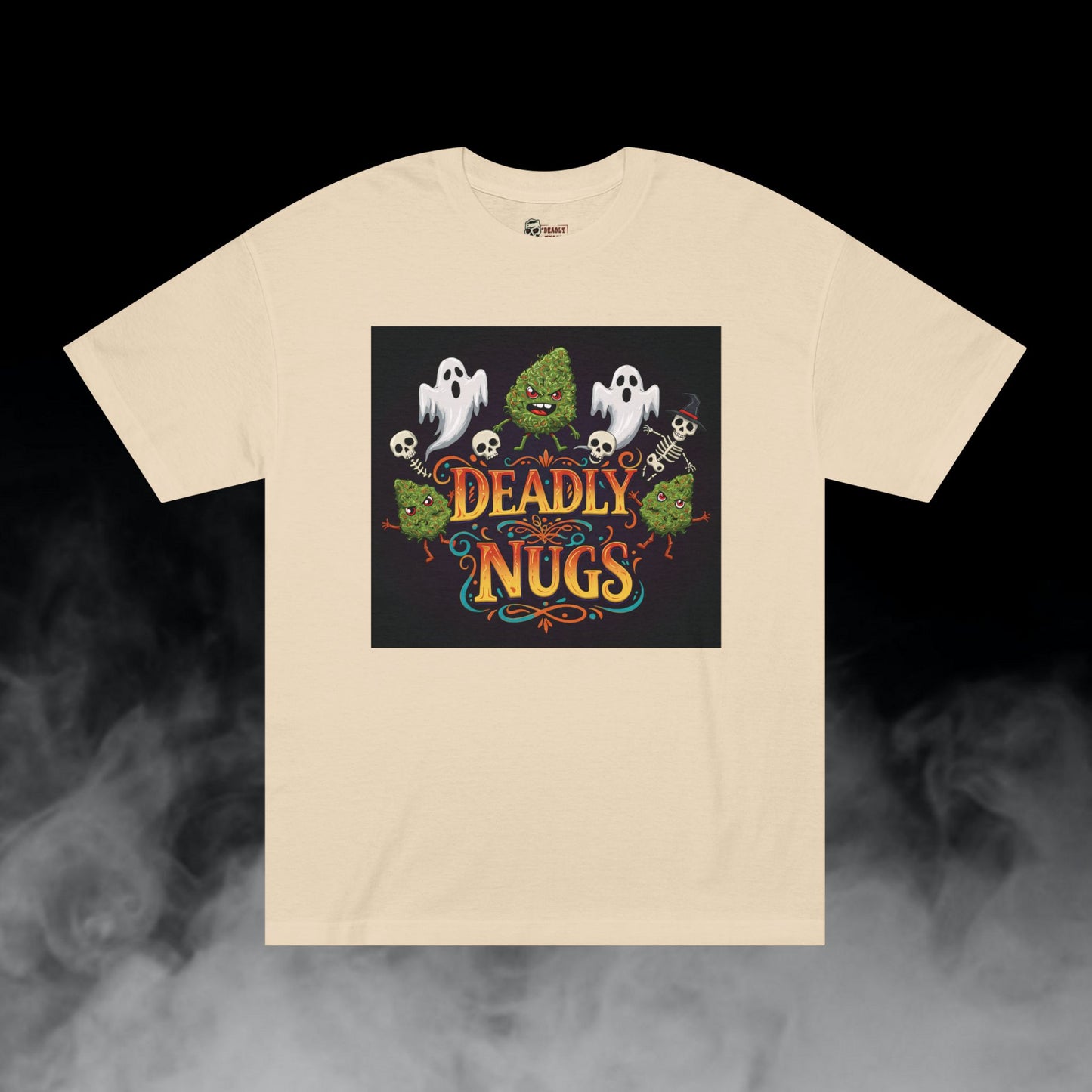 Deadly Nugs, Festive Buds T-Shirt, Premium, Unisex, Graphic T-Shirt, Sand
