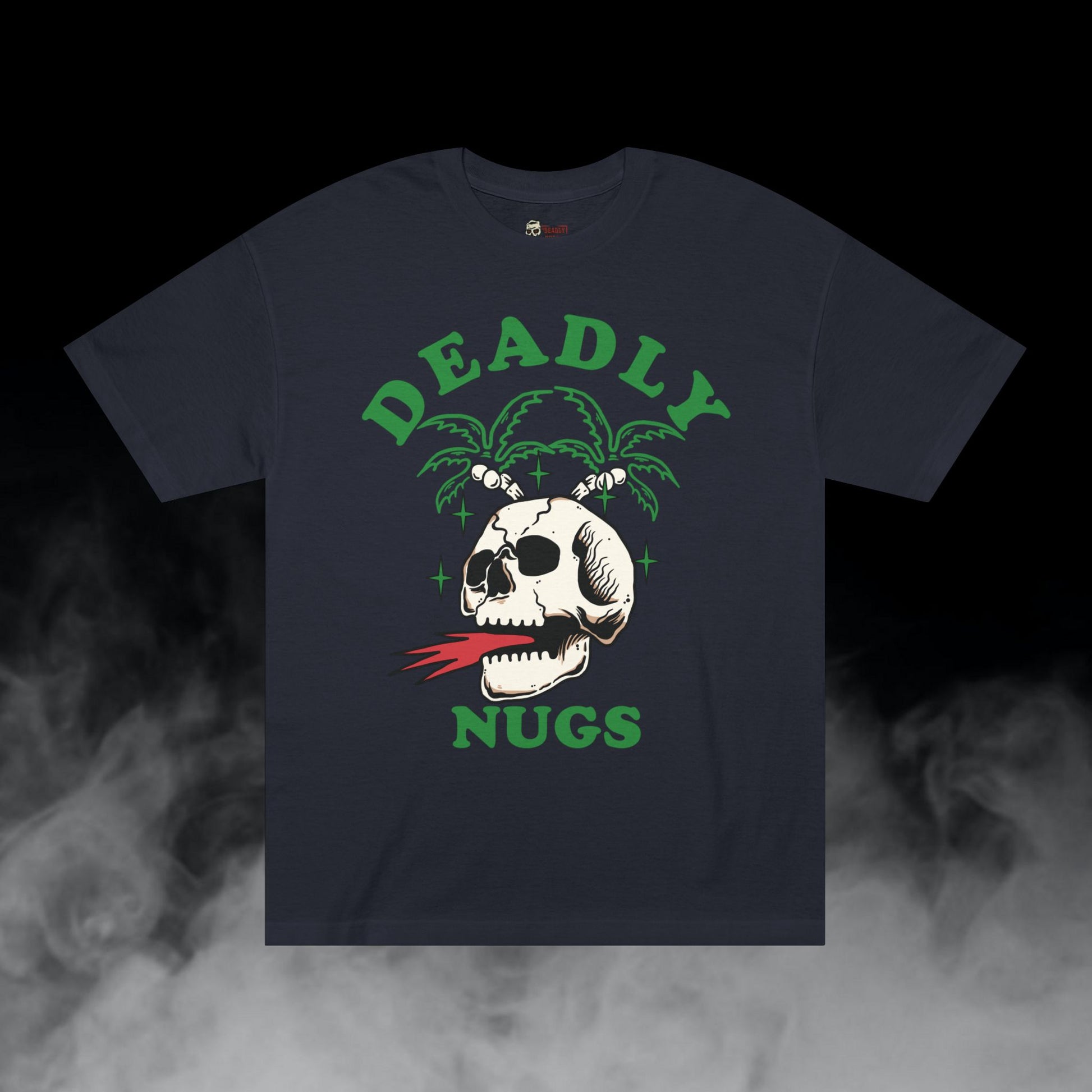 Deadly Nugs, Flame in Flame out T-Shirt, Premium, Unisex, Graphic T-Shirt, Black, Green print