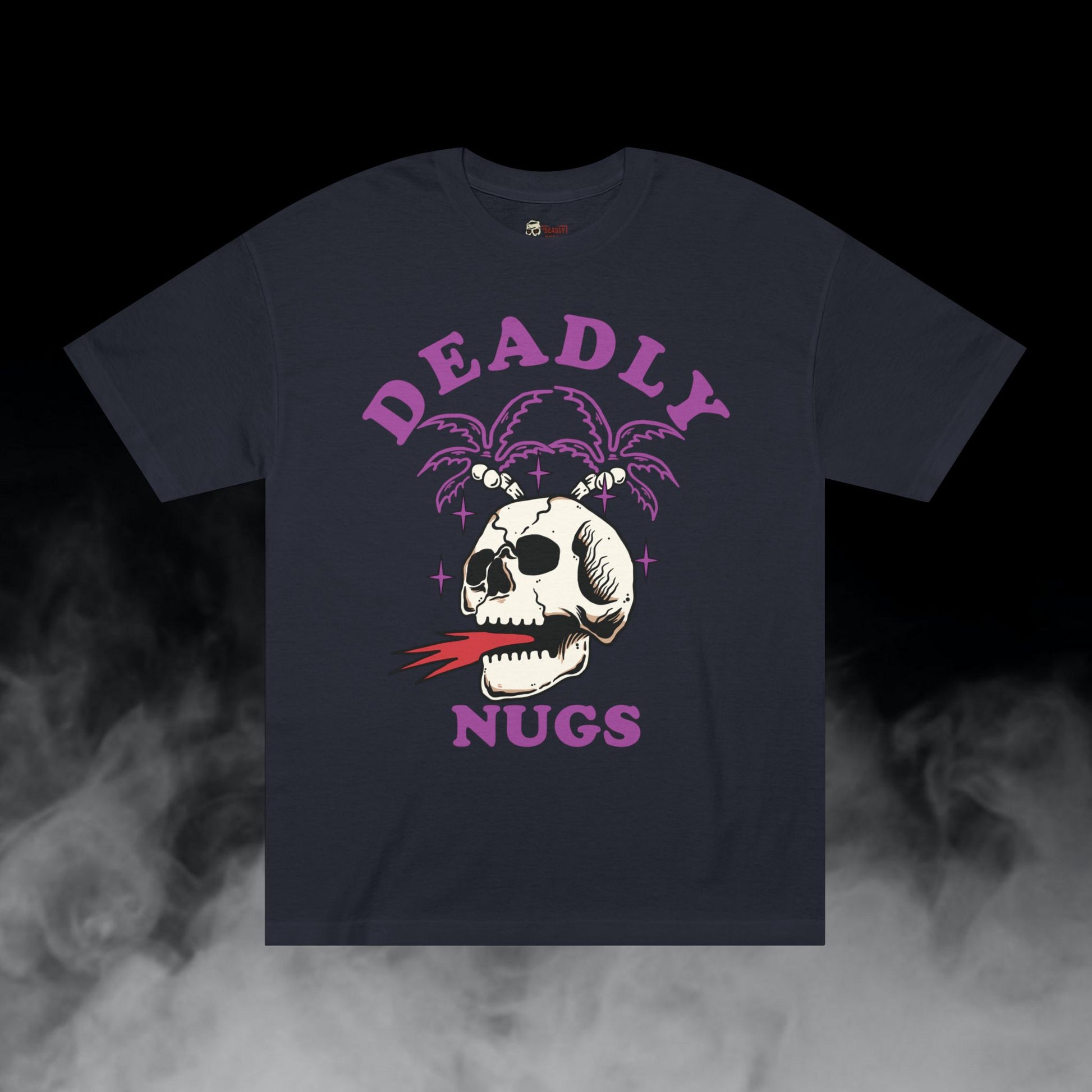 Deadly Nugs, Flame in Flame out T-Shirt, Premium, Unisex, Graphic T-Shirt, Black, Purple print