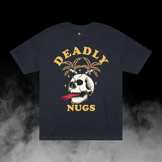 Deadly Nugs, Flame in Flame out T-Shirt, Premium, Unisex, Graphic T-Shirt, Black, Yellow print