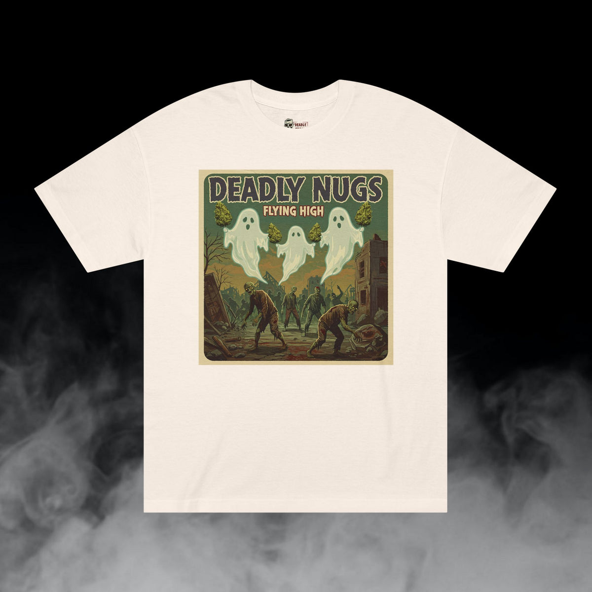 Deadly Nugs, Flying High T-Shirt, Premium, Unisex, Graphic T-Shirt, Cream, Front