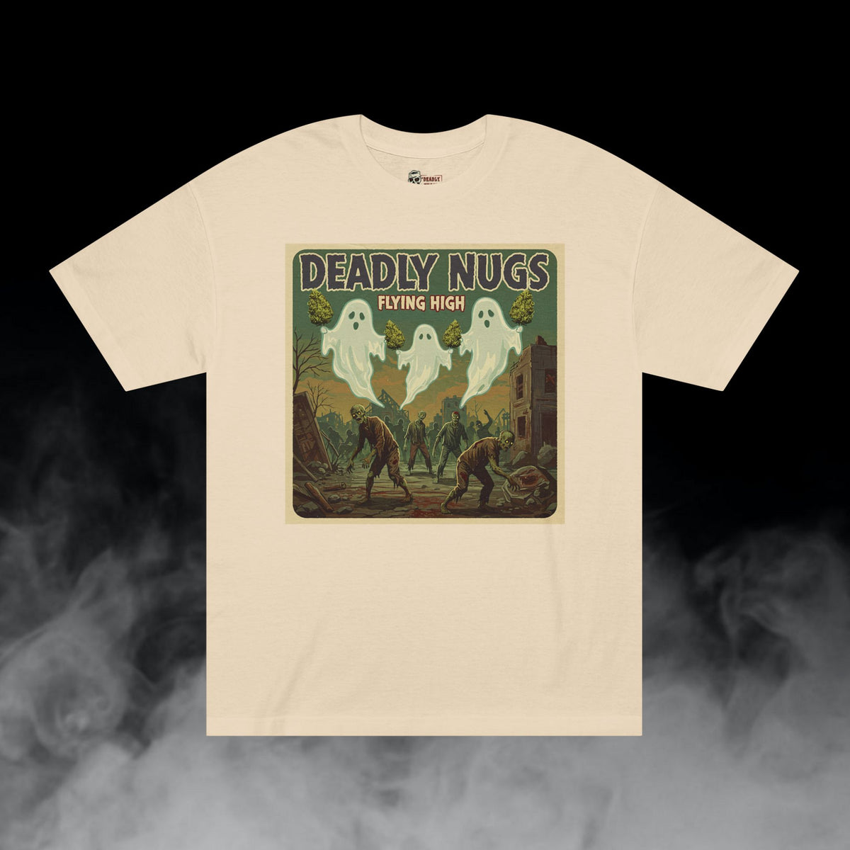 Deadly Nugs, Flying High T-Shirt, Premium, Unisex, Graphic T-Shirt, Sand, Front