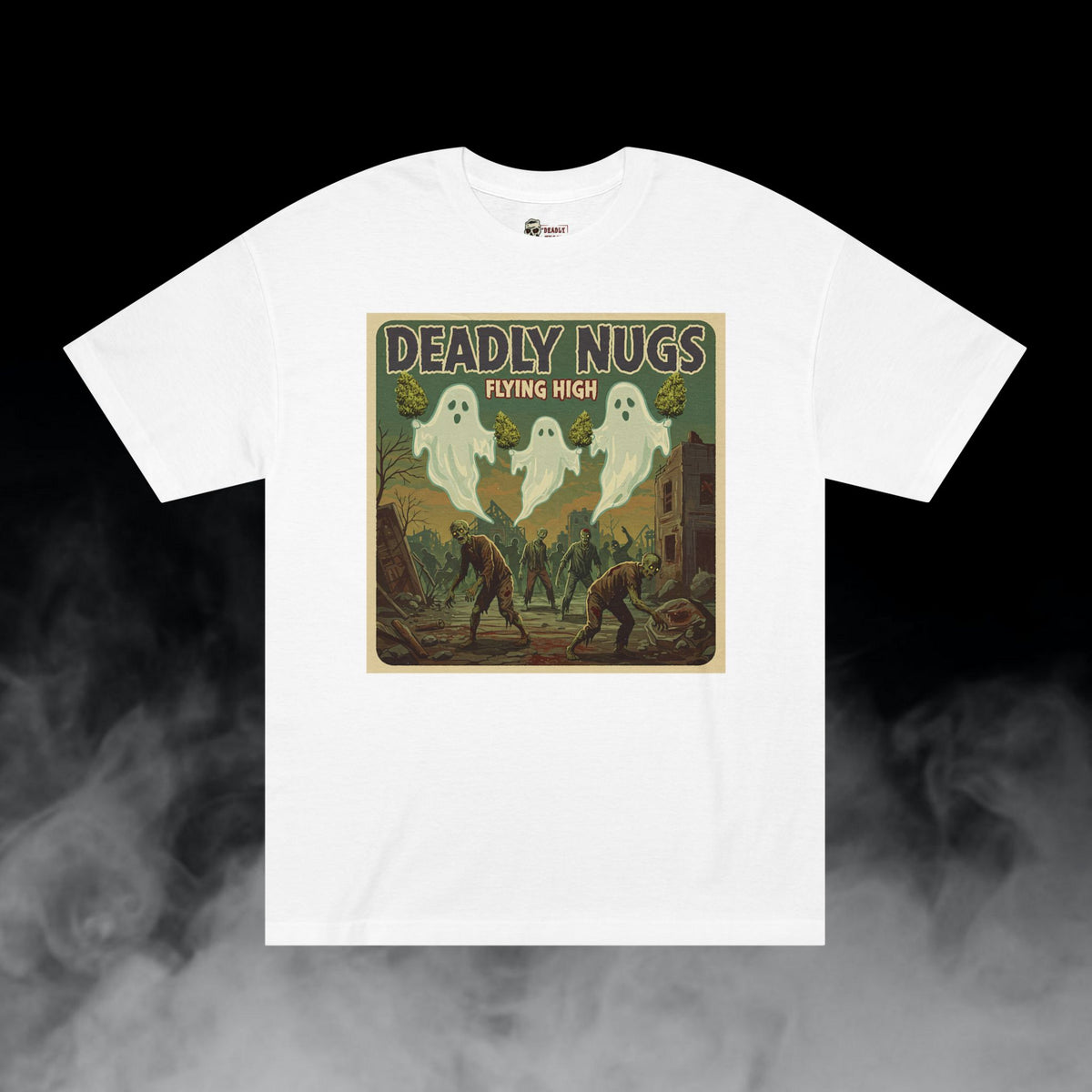Deadly Nugs, Flying High T-Shirt, Premium, Unisex, Graphic T-Shirt, White, Front