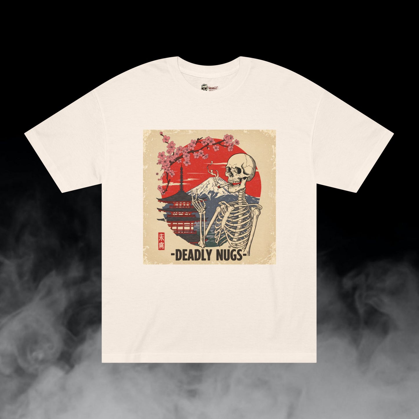 Deadly Nugs, Fuji High T-Shirt, Premium, Unisex, Graphic T-Shirt, Cream