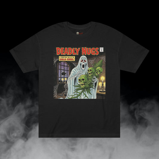 Deadly Nugs, Ganja Ghoul T-Shirt, Premium, Unisex, Graphic T-Shirt, Black, Front