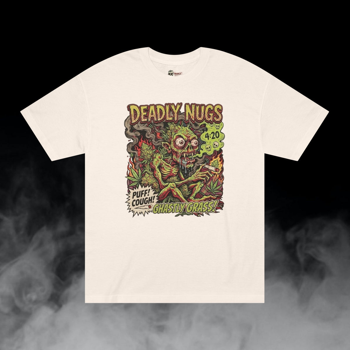 Deadly Nugs, Ghastly Grass! T-Shirt, Premium, Unisex, Graphic T-Shirt, Cream, Front